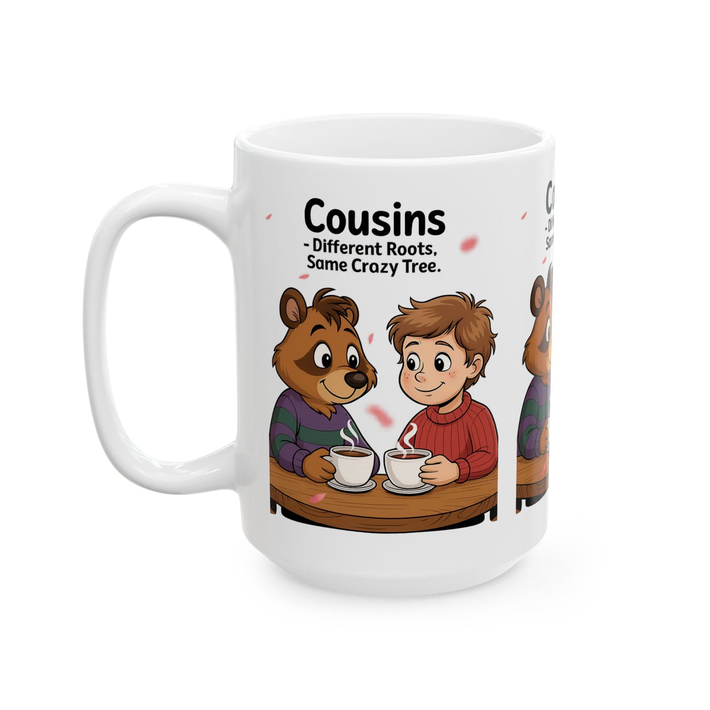 Cousins Ceramic Mug - Perfect Gift for Family, Cousin Reunion, Birthday, Just Because, Cute Bear Design