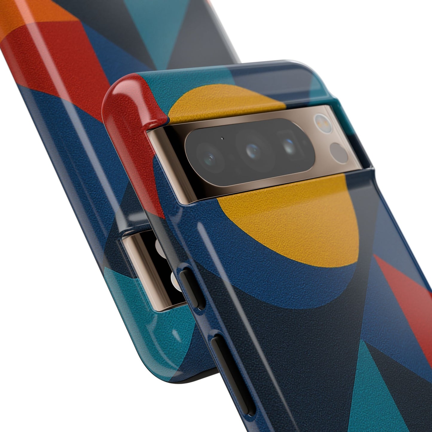 Vibrant Phone Case, Colorful Phone Cover, Geometric Design, Artistic Gift, Trendy Accessory, Vibrant Colors, Unique Design