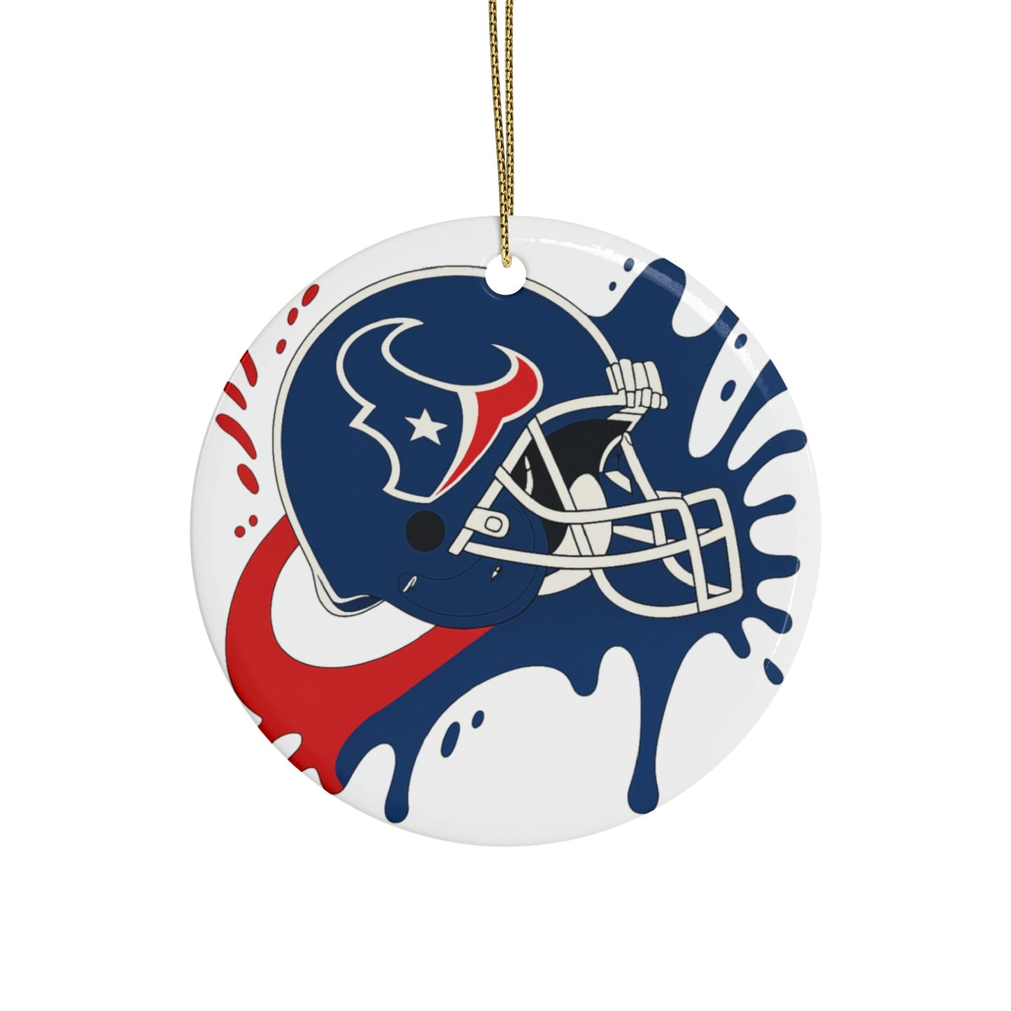 Houston Texans Ceramic Ornaments - NFL Team Decor, Holiday Decorations, Sports Fan Gifts