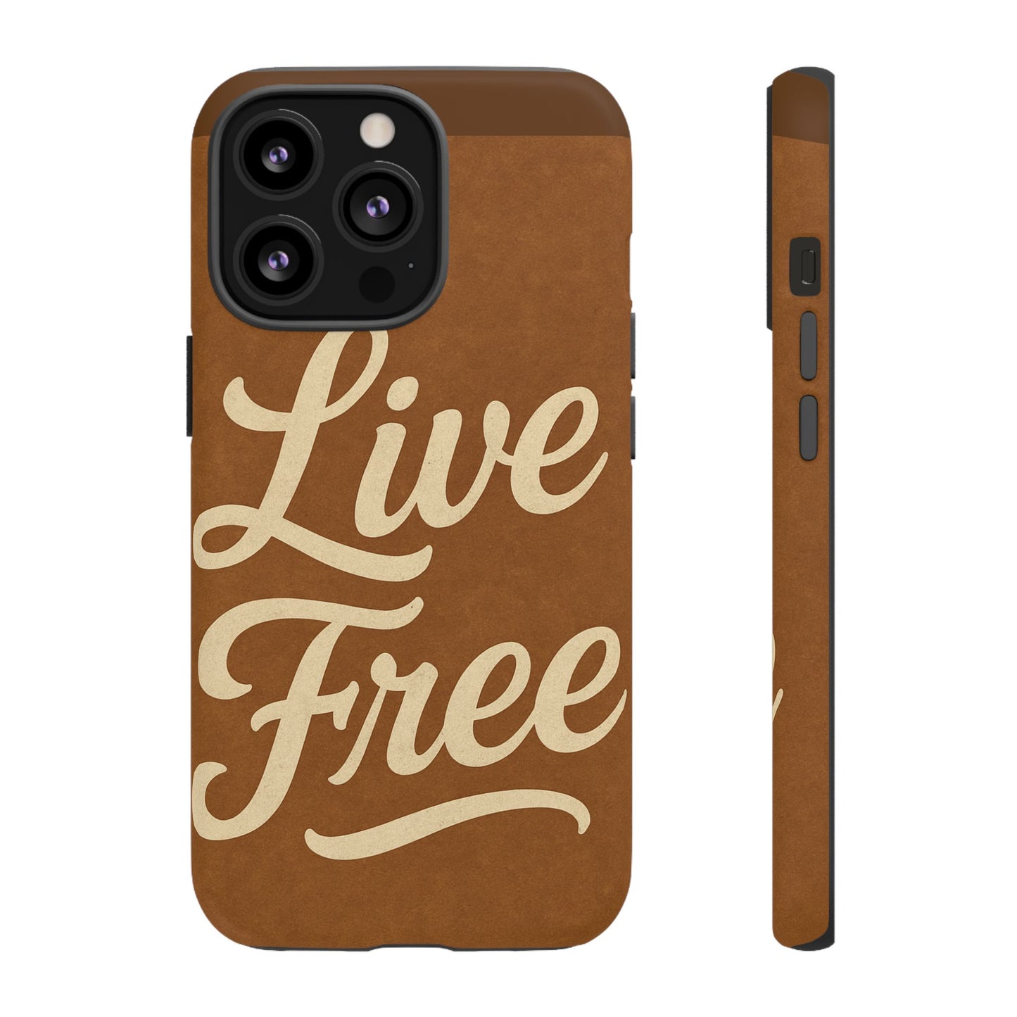 Live Free Phone Case, Tough Cases, Inspirational Phone Accessories, Gift for Adventurers, Customizable Design, Unique Tech Gifts