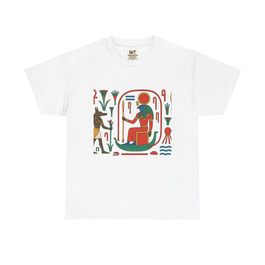 Egyptian Mythology Unisex Heavy Cotton Tee, Graphic T-Shirt, Vintage Style, Unique Gift, Summer Fashion, Casual Wear, Graphic Tee, Egyptian