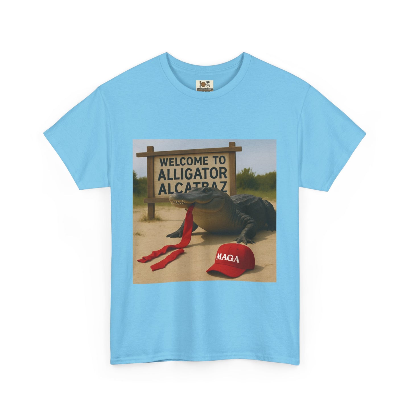 Welcome to Alligator Alcatraz Tee, Funny Animal Shirt, Unisex Cotton Top, Gift for Animal Lovers, Casual Wear, Novelty T-Shirt