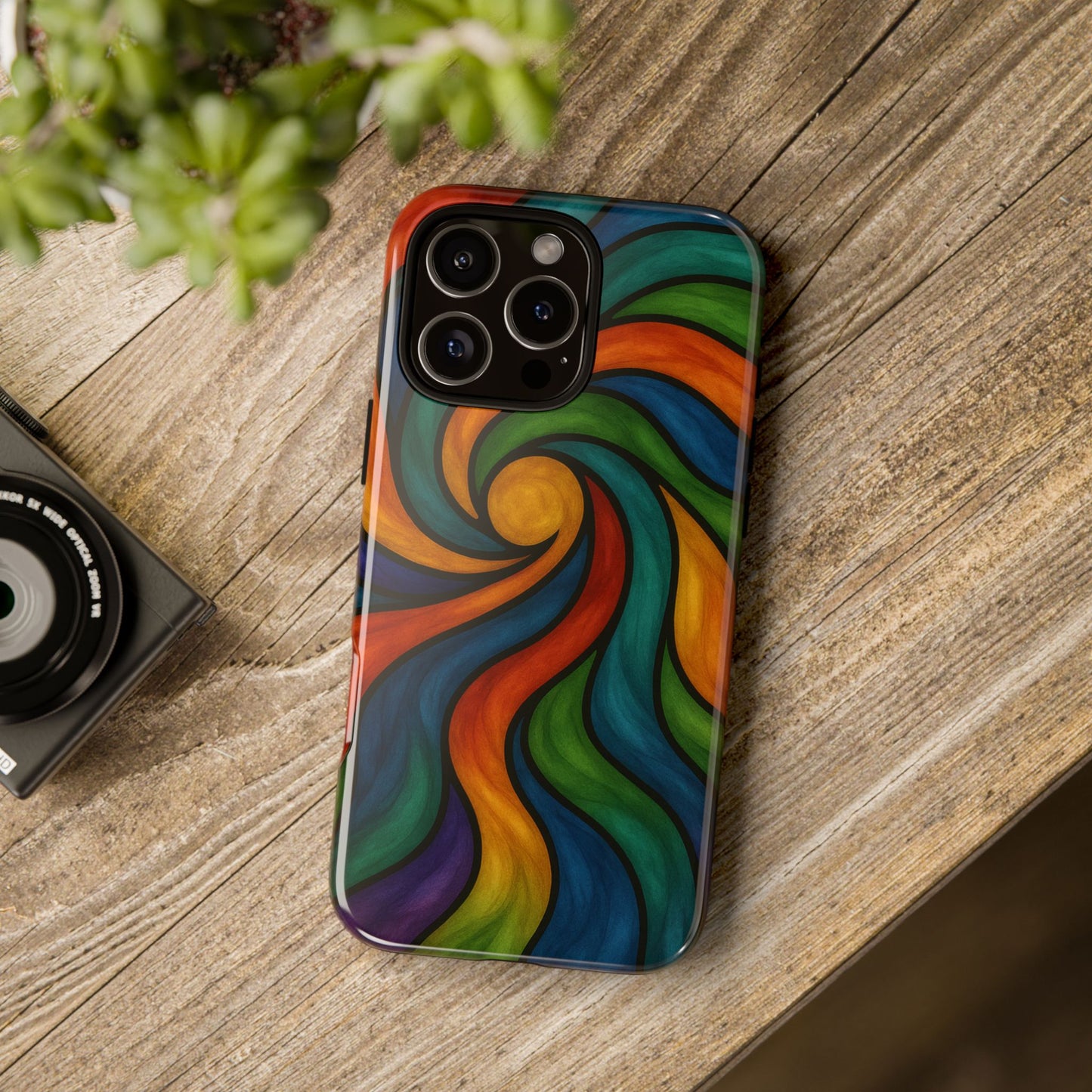 Colorful Swirl Phone Case | Tough Cases, Vibrant Design, Gift for Art Lovers, Funky Case, Unique Phone Accessories