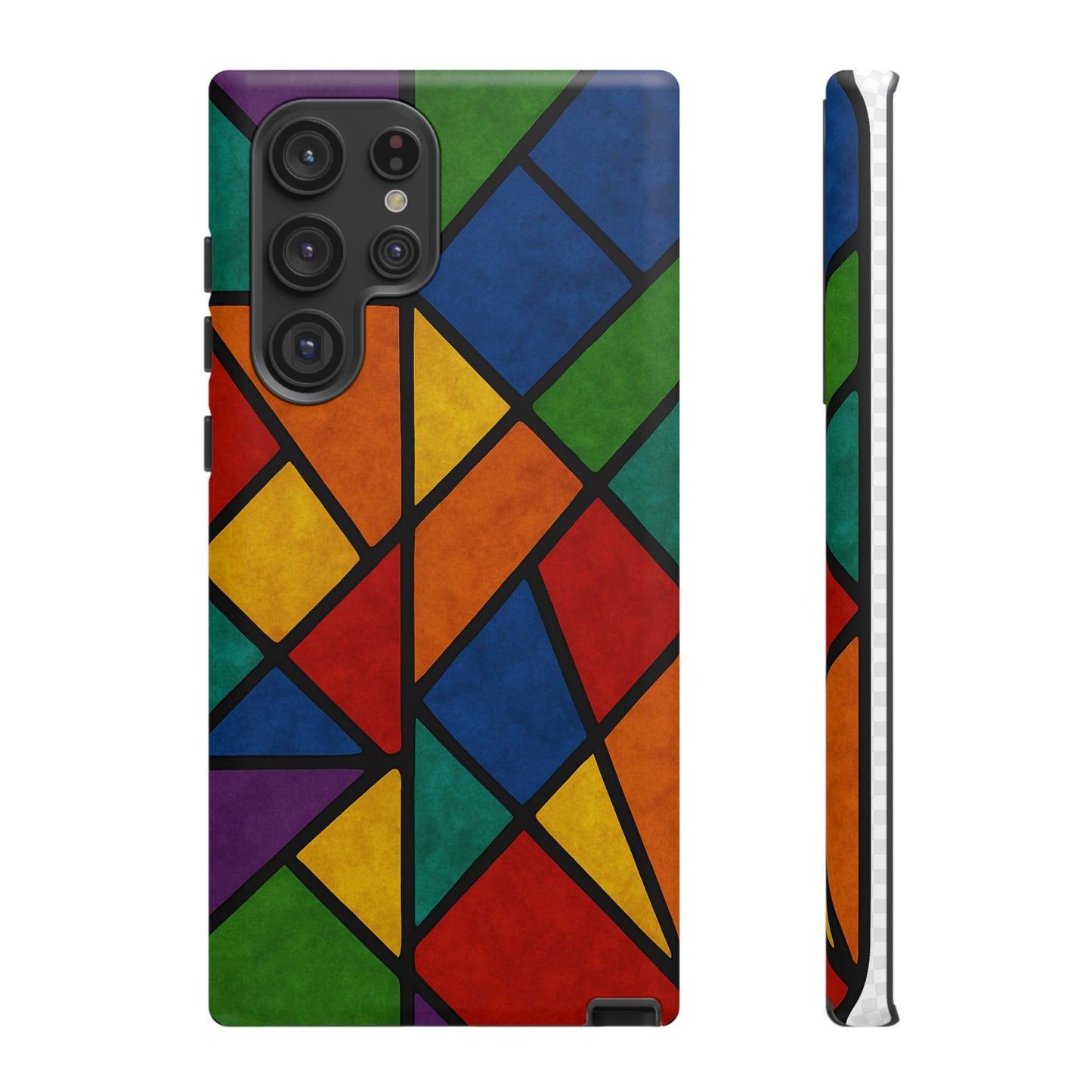 Colorful Phone Case, Stained Glass Pattern, Artistic Phone Cover, Unique Smartphone Protection, Vibrant Gift for All Occasions