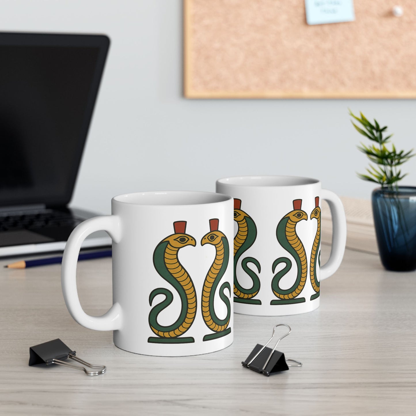 Unique Egyptian Cobra Ceramic Mug - Great for Coffee Lovers, Gift for Birthdays, Holidays, or Home Decor