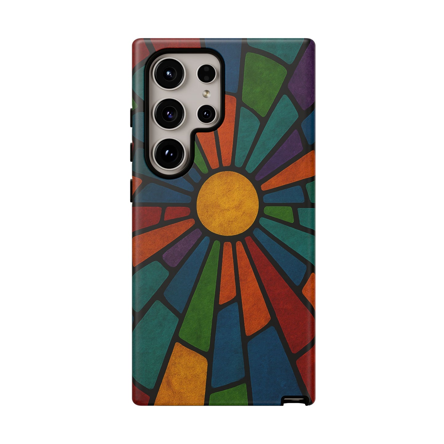 Colorful Stained Glass Phone Case, Tough Cases, Artistic Phone Cover, Vibrant Mobile Accessory, Unique Gift for Art Lovers