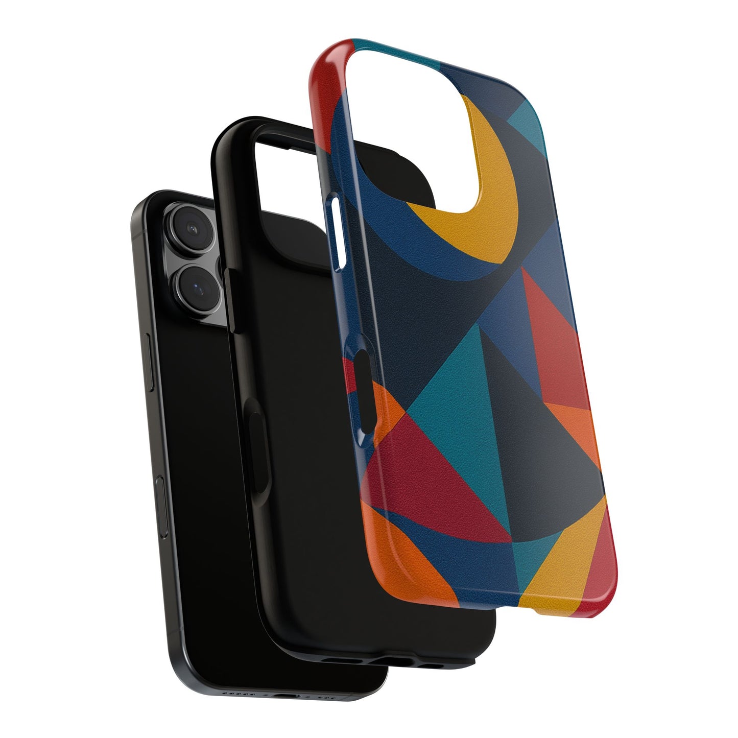 Vibrant Phone Case, Colorful Phone Cover, Geometric Design, Artistic Gift, Trendy Accessory, Vibrant Colors, Unique Design