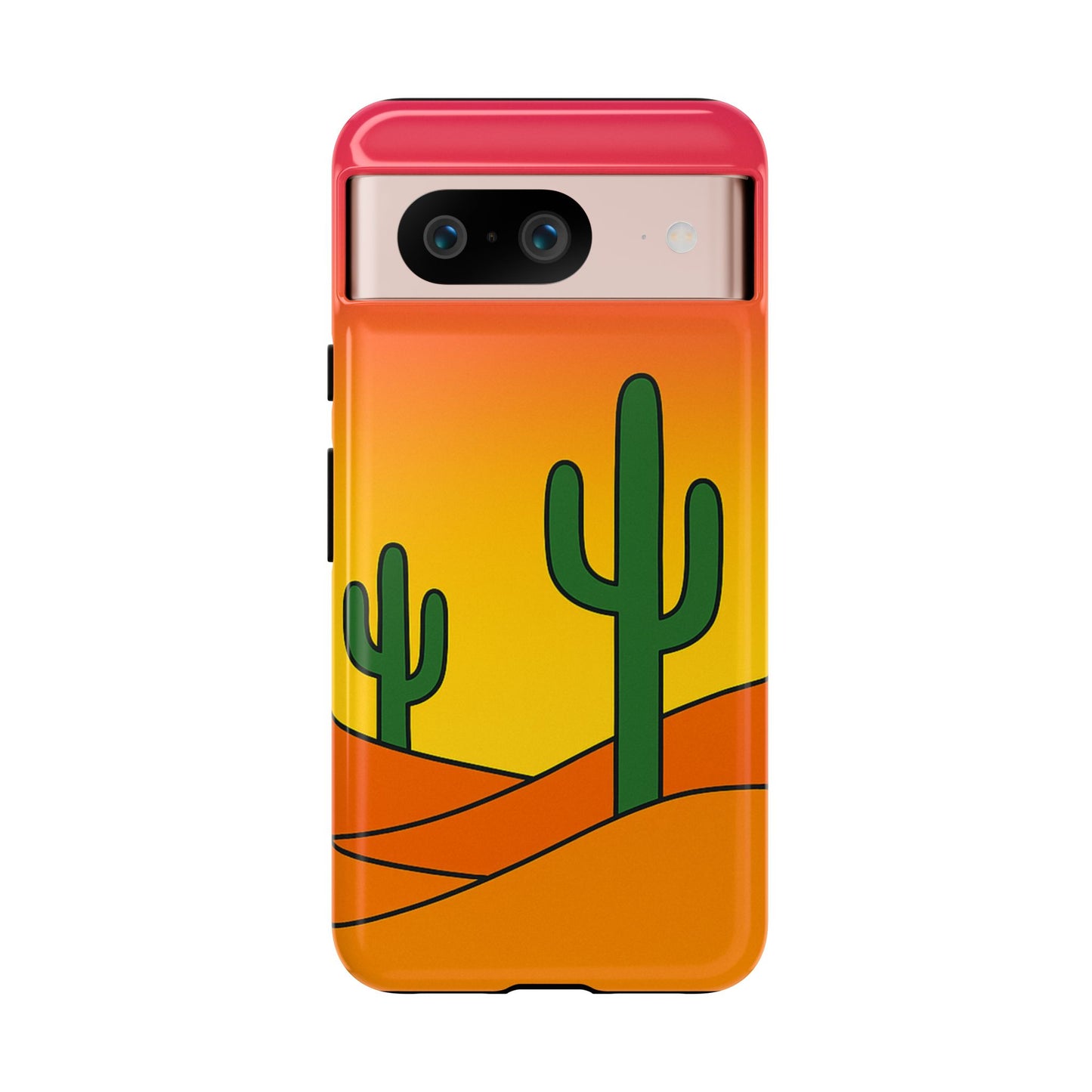Desert Vibes Phone Case, Tough Cases, Cactus Design, Colorful Phone Cover, Summer Aesthetic, Unique Gift Idea