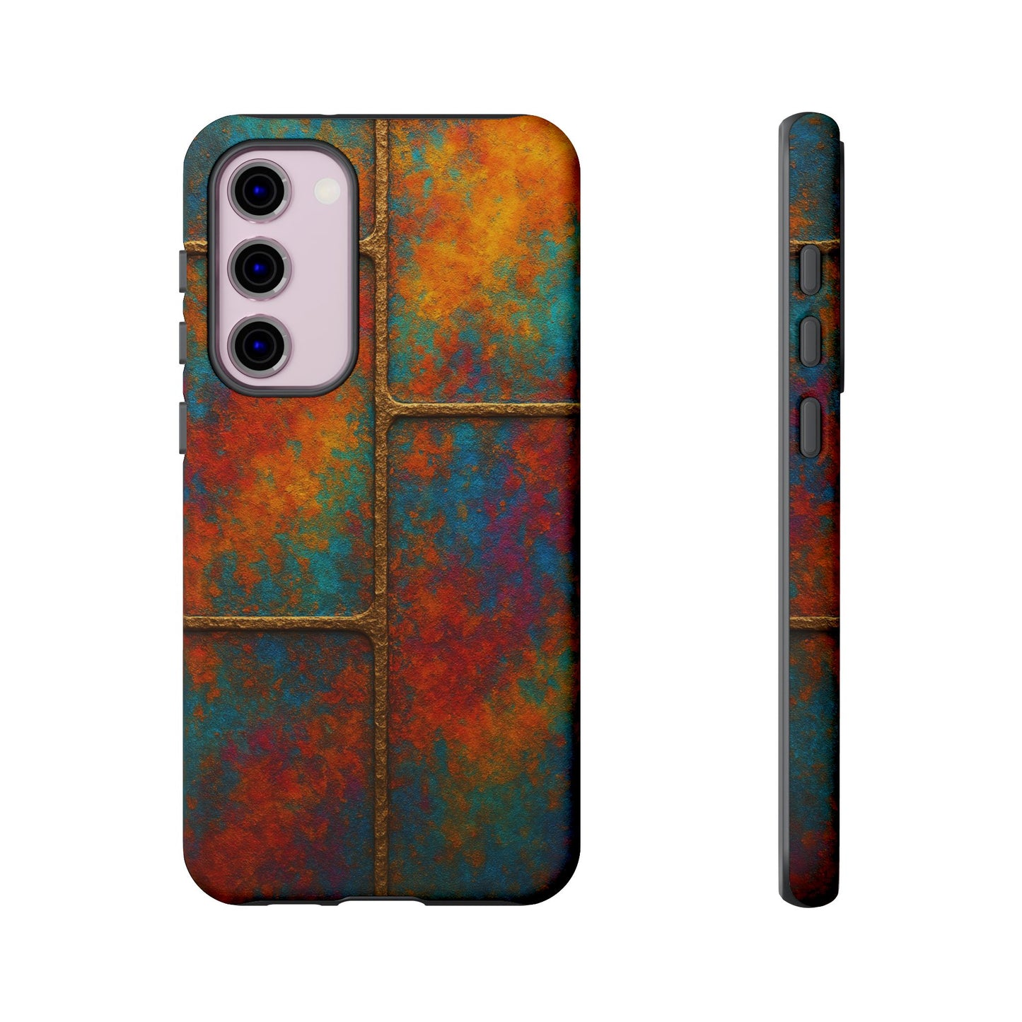 Colorful Textured Phone Case, Vibrant iPhone Cover, Tough Protective Shell, Unique Mobile Accessory, Artisan Phone Protection