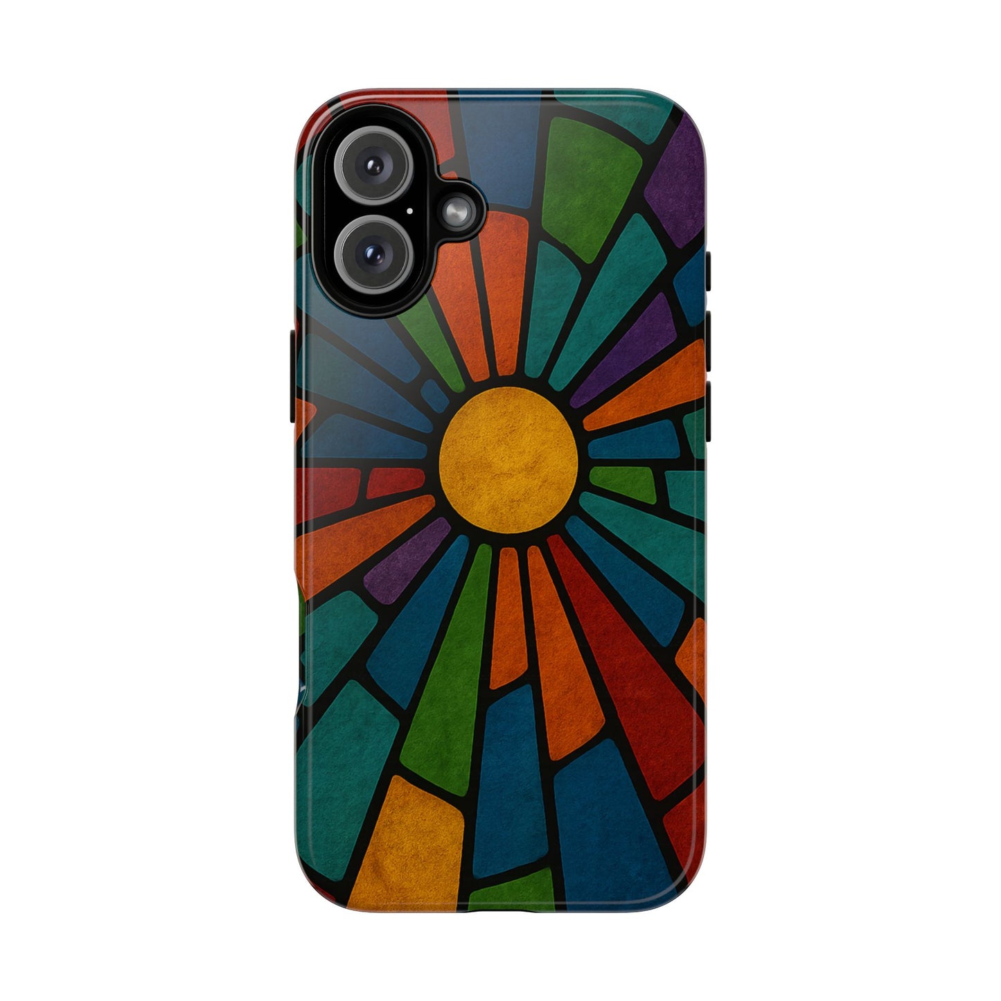 Colorful Stained Glass Phone Case, Tough Cases, Artistic Phone Cover, Vibrant Mobile Accessory, Unique Gift for Art Lovers