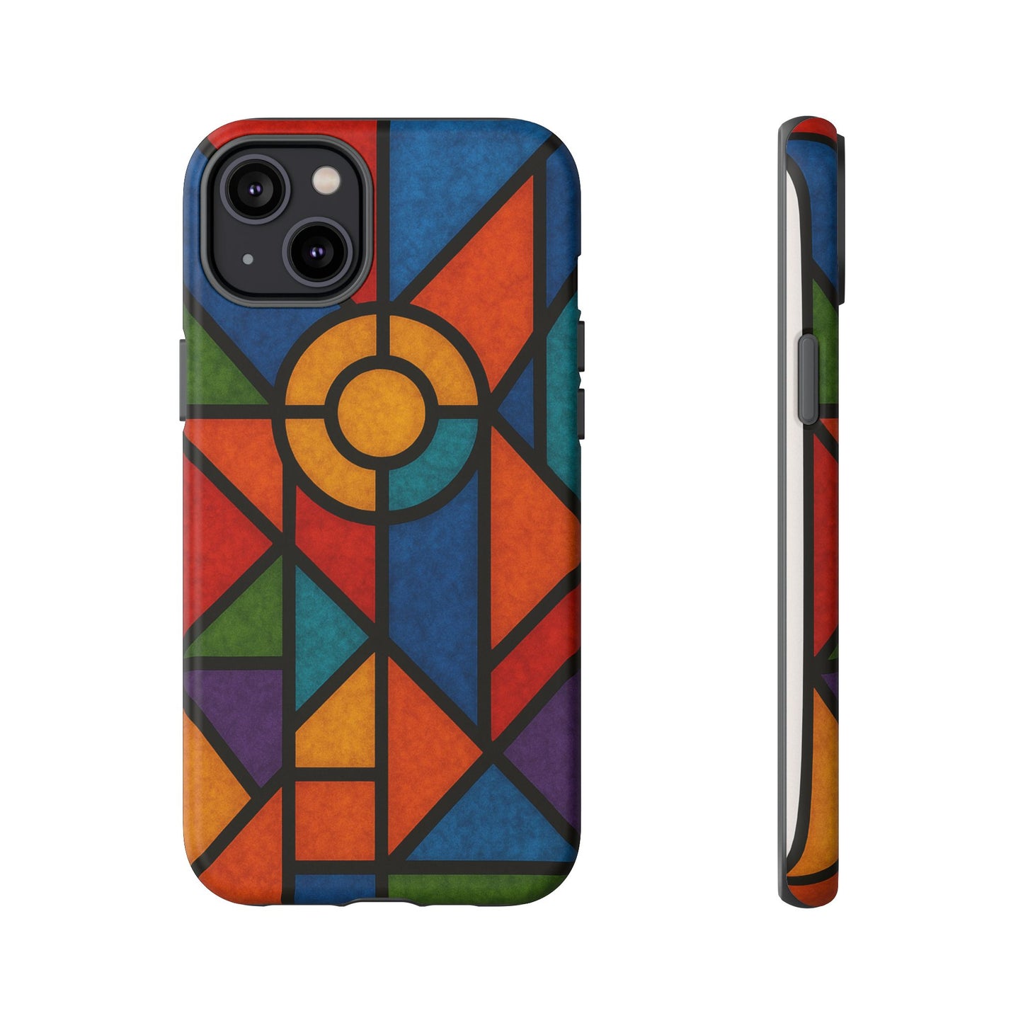 Colorful Stained Glass Phone Case, Artistic Phone Cover, Vibrant Protective Case, Unique Gift for Art Lovers, Stylish Smartphone Accessory