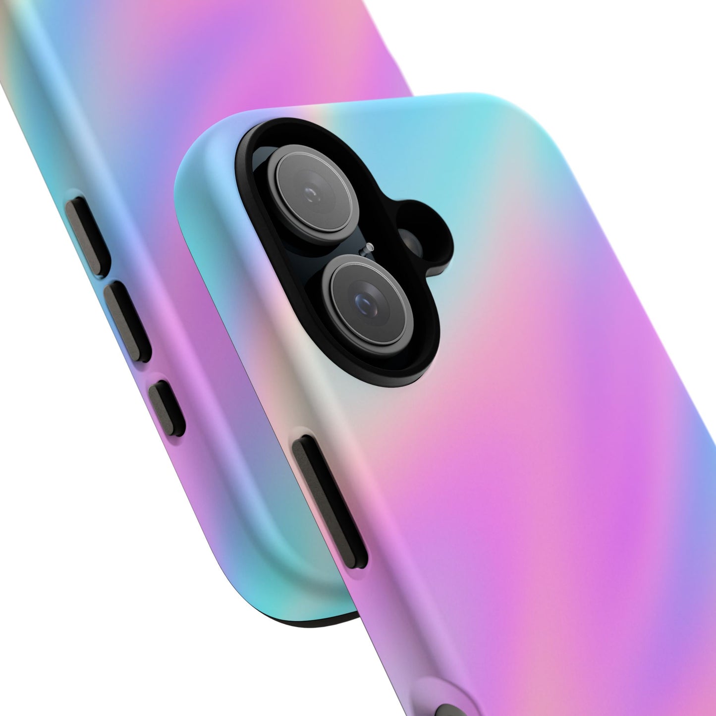 Colorful Holographic Phone Case, Tough Cases for iPhone, Trendy Phone Cover, Unique Gift for Her, Pastel Phone Accessory