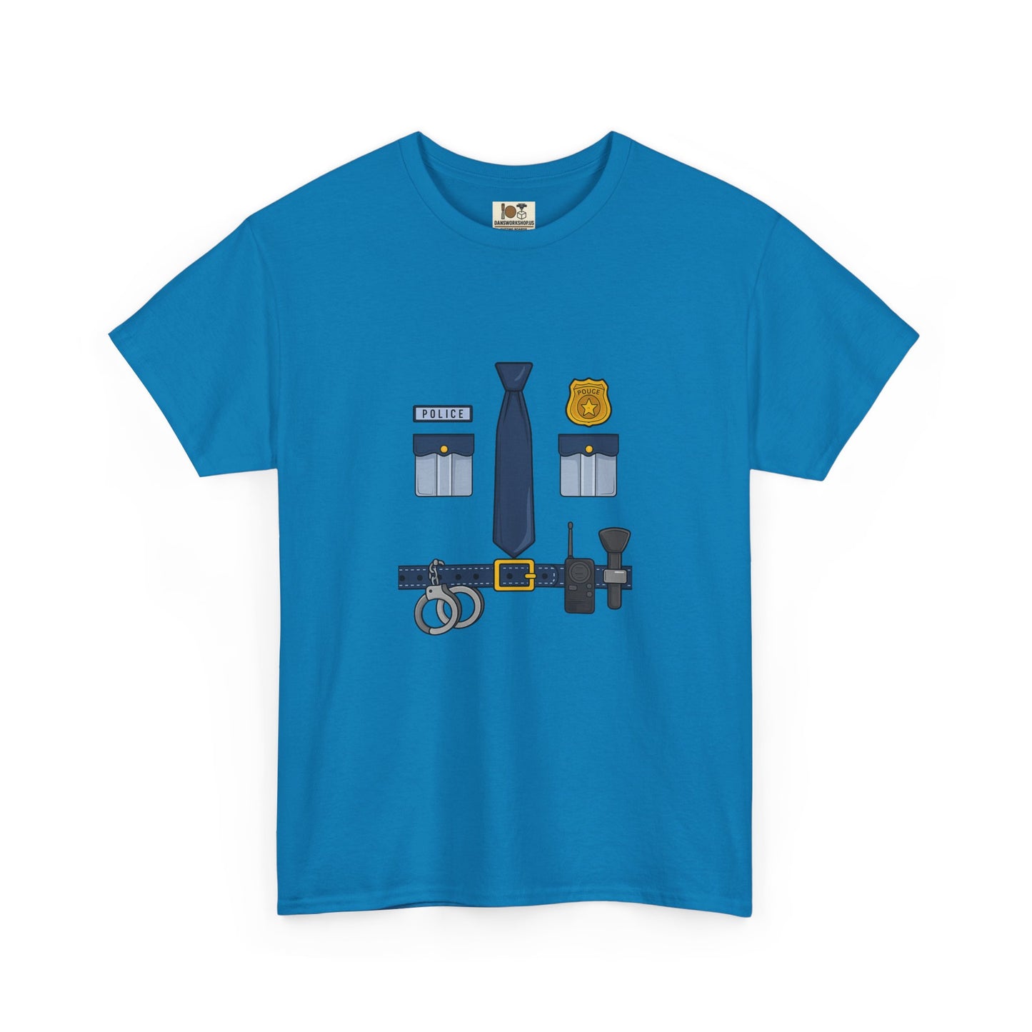 Police Officer Badge Tee, Unisex Heavy Cotton Tee, Funny Police Shirt, Law Enforcement Gift, Casual Wear, Police Appreciation