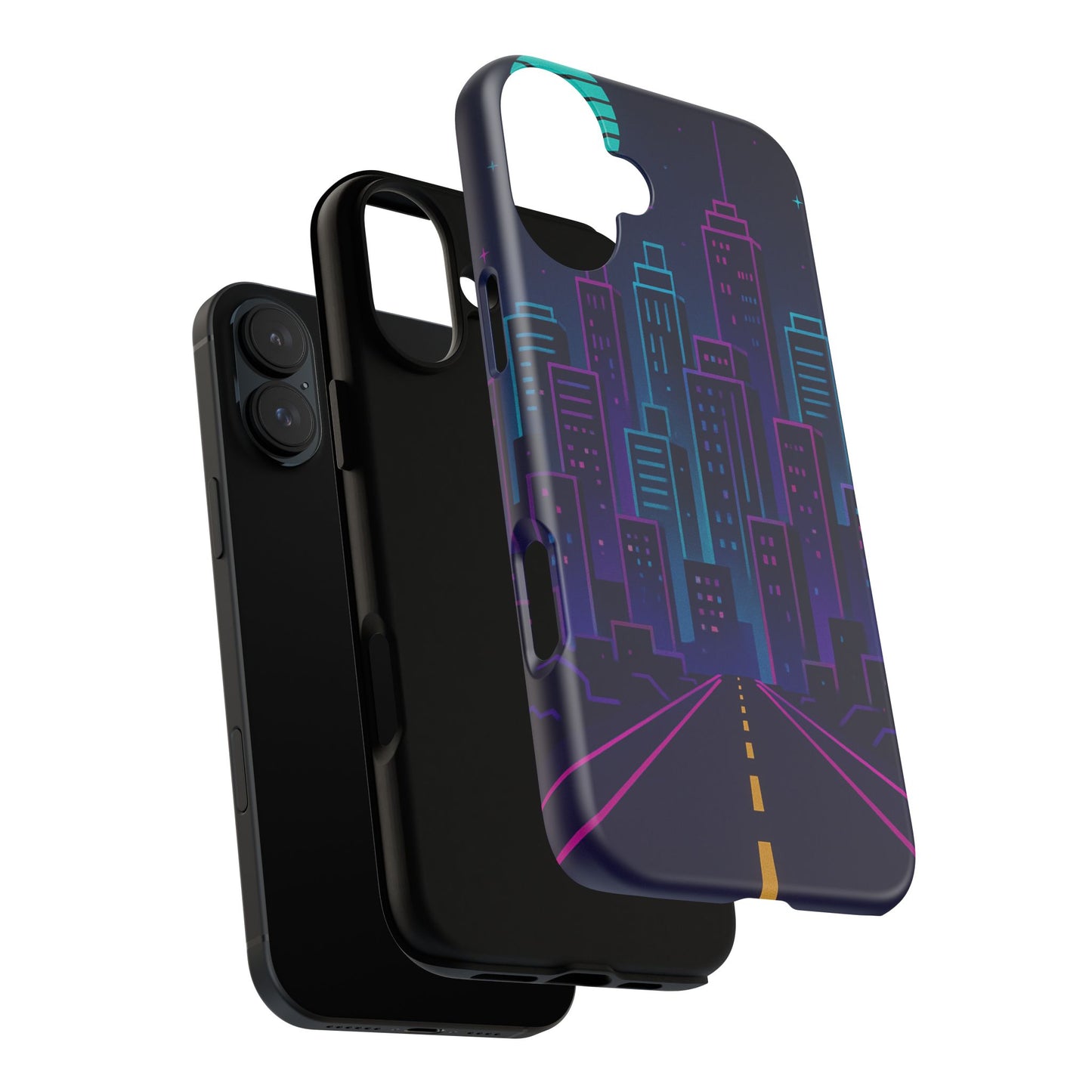 Cityscape Phone Case, Tough Cases, Urban Style, Nighttime Vibe, Phone Cover, Gift for City Lovers, Modern Design