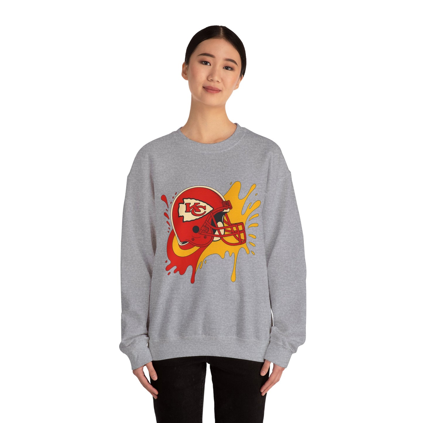 Kansas City Football Sweatshirt, Cozy Game Day Crewneck, Unisex Sportswear, Perfect for Football Fans, Team Spirit Apparel, Holiday Gift