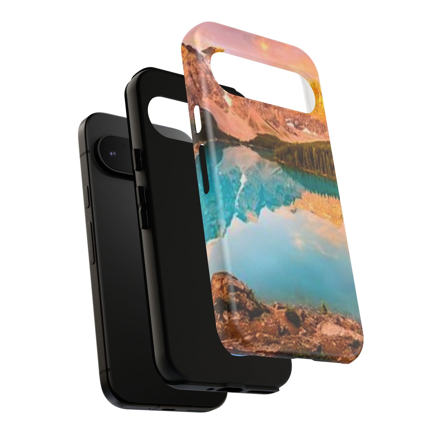 Nature-Inspired Phone Case with Mountain and Lake Design, Aesthetic Tough Cases for Outdoor Lovers, Phone Protection, Gift for Nature [...]