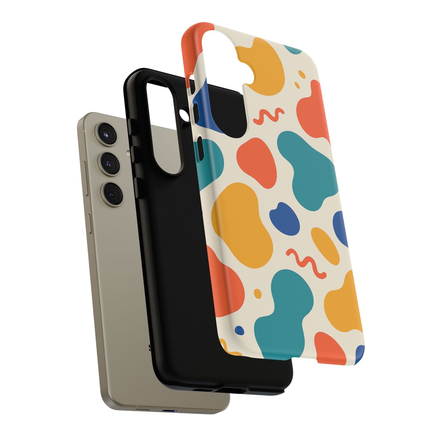 Colorful Phone Case with Abstract Design, Stylish Phone Cover, Trendy Tech Accessory for Her, Unique Gift Idea, Fun Patterned Case
