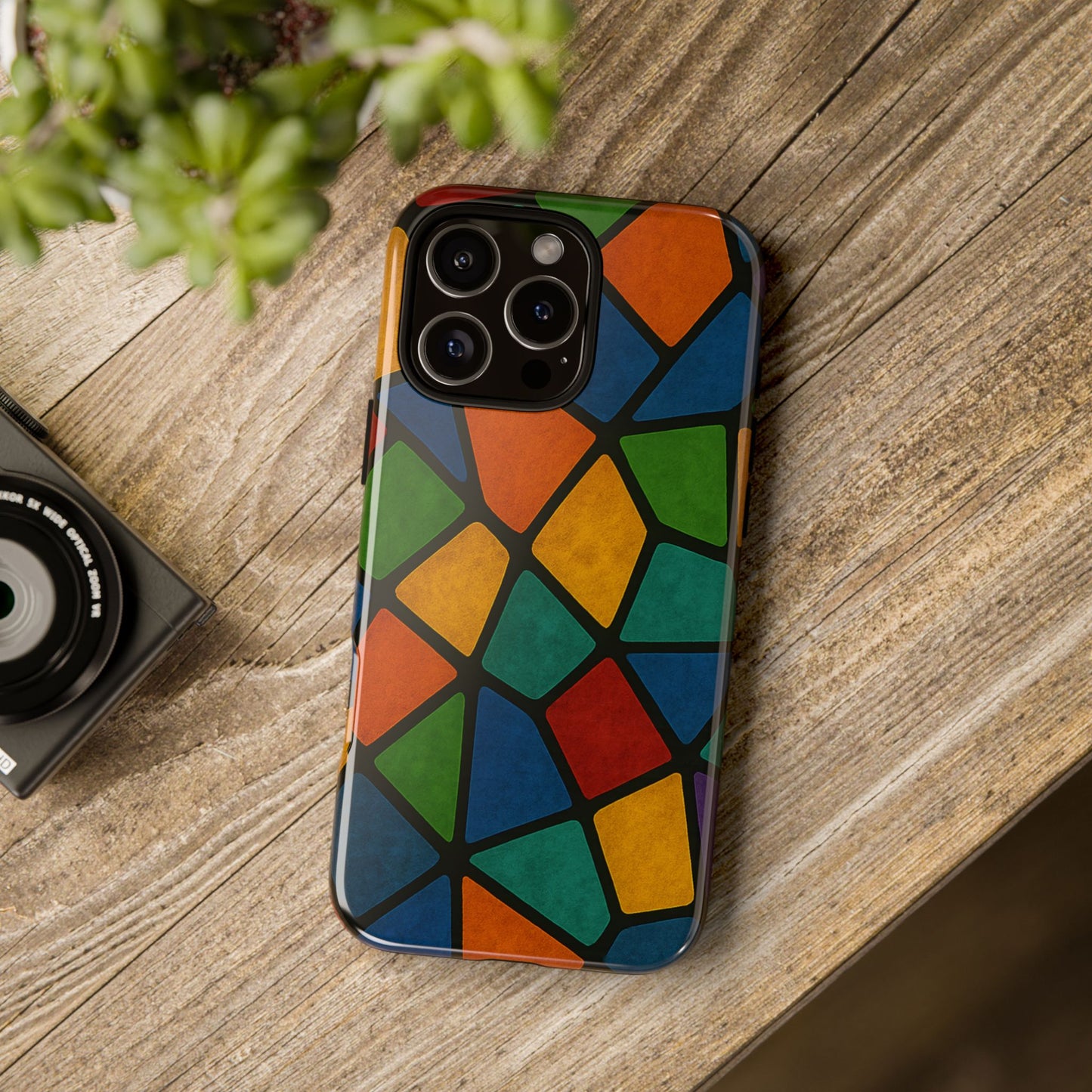 Colorful Mosaic Phone Case, Tough Cell Phone Cover, Vibrant Smartphone Protector, Unique Gift for Weddings, Birthday, Holidays
