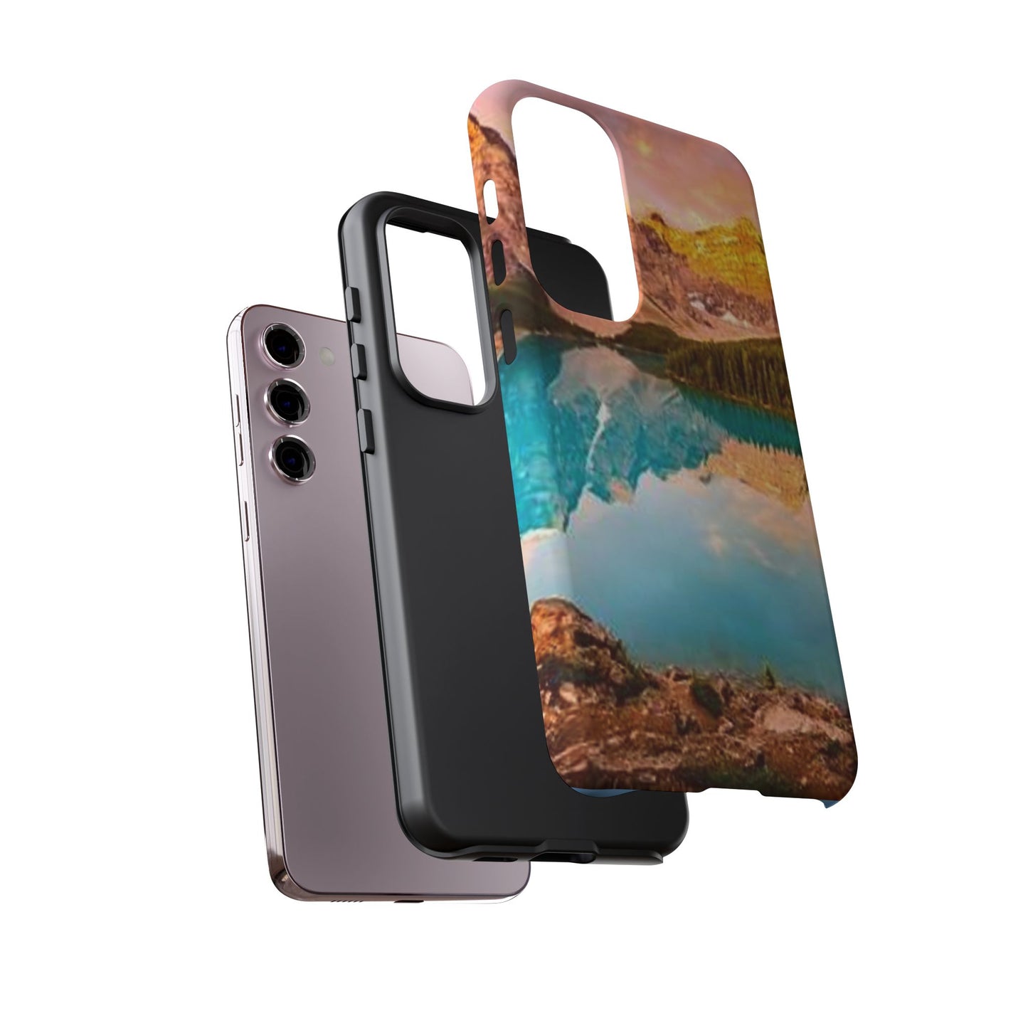 Nature-Inspired Phone Case with Mountain and Lake Design, Aesthetic Tough Cases for Outdoor Lovers, Phone Protection, Gift for Nature [...]