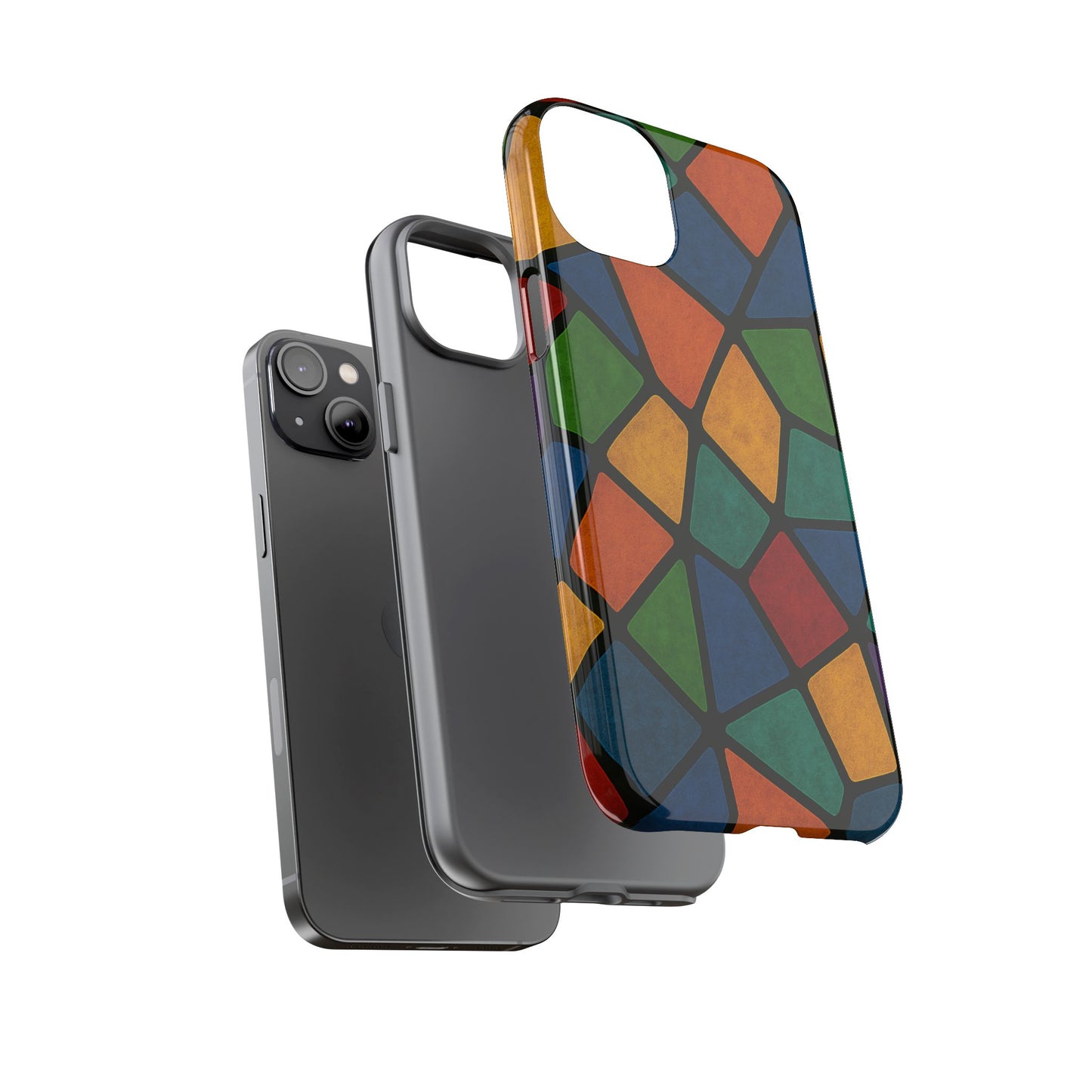 Colorful Mosaic Phone Case, Tough Cell Phone Cover, Vibrant Smartphone Protector, Unique Gift for Weddings, Birthday, Holidays