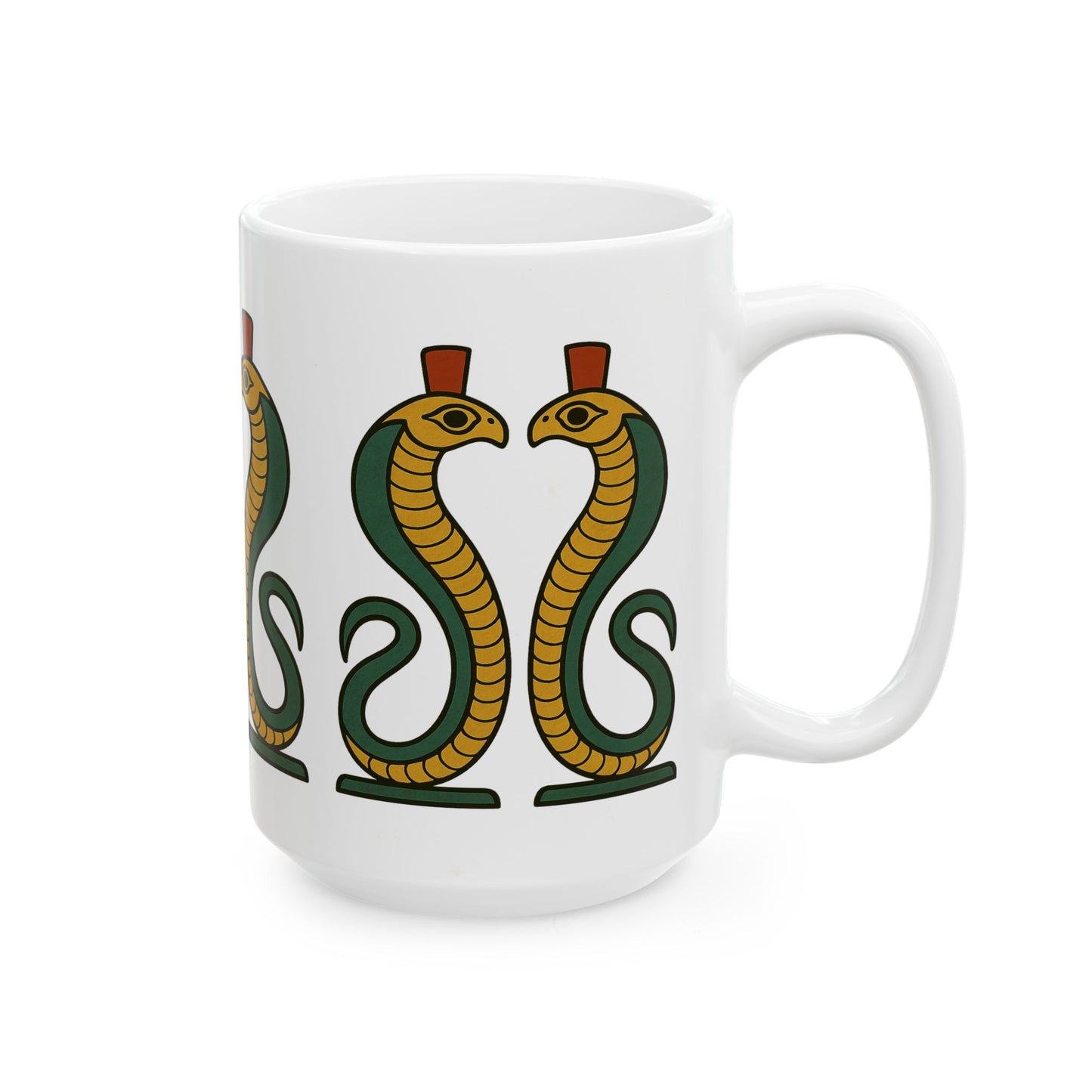 Unique Egyptian Cobra Ceramic Mug - Great for Coffee Lovers, Gift for Birthdays, Holidays, or Home Decor