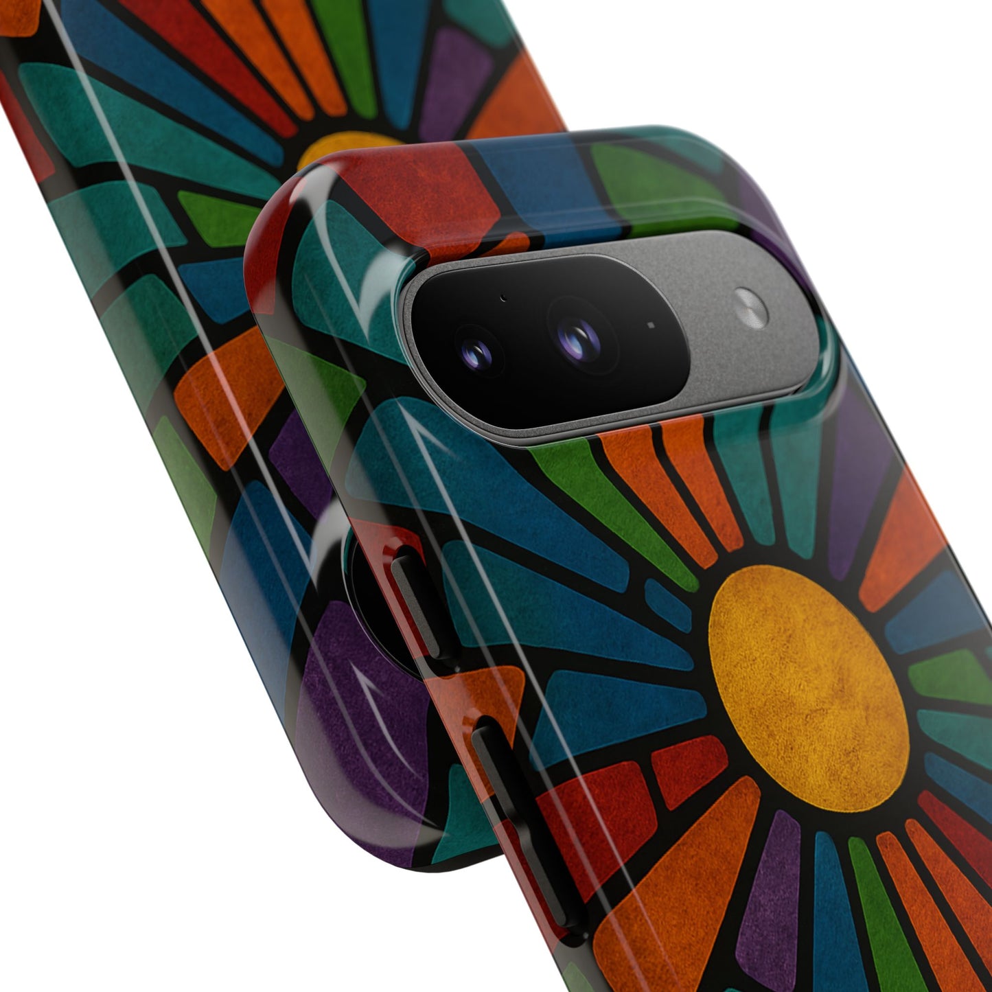 Colorful Stained Glass Phone Case, Tough Cases, Artistic Phone Cover, Vibrant Mobile Accessory, Unique Gift for Art Lovers
