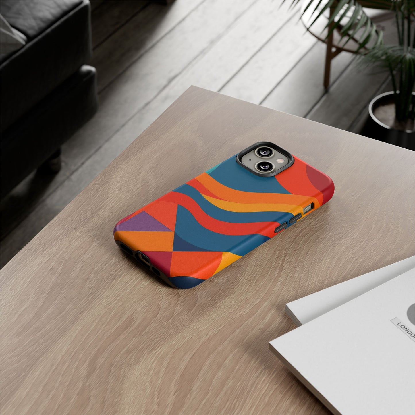 Vibrant Phone Case, Abstract Design Cover, Tough Cases for All Occasions, Stylish Gift for Tech Lovers, Modern Phone Accessories