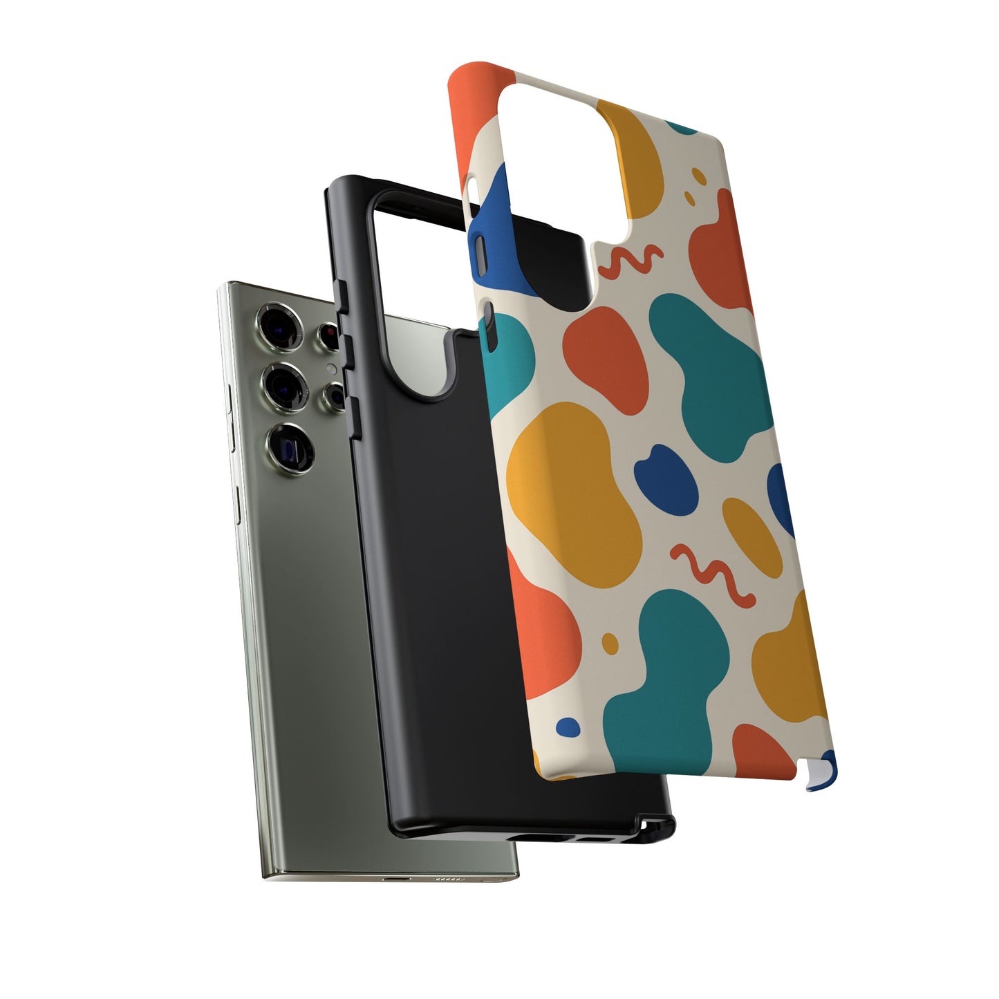 Colorful Phone Case with Abstract Design, Stylish Phone Cover, Trendy Tech Accessory for Her, Unique Gift Idea, Fun Patterned Case