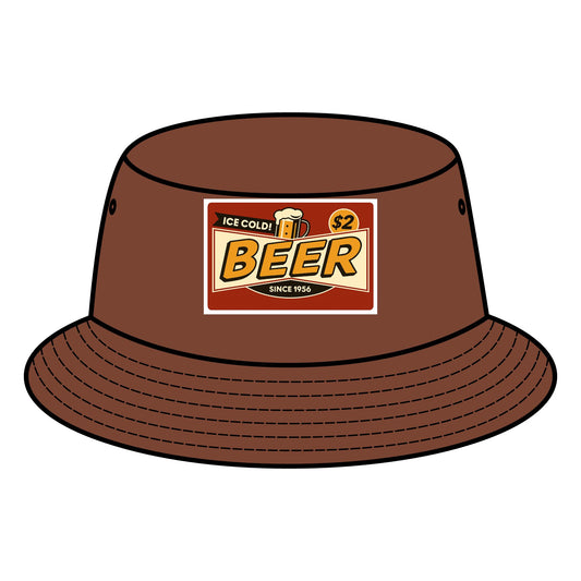 Vintage Beer Bucket Hat | Summer Accessory, Perfect for BBQs, Festivals, Gifts for Beer Lovers, Outdoor Fun