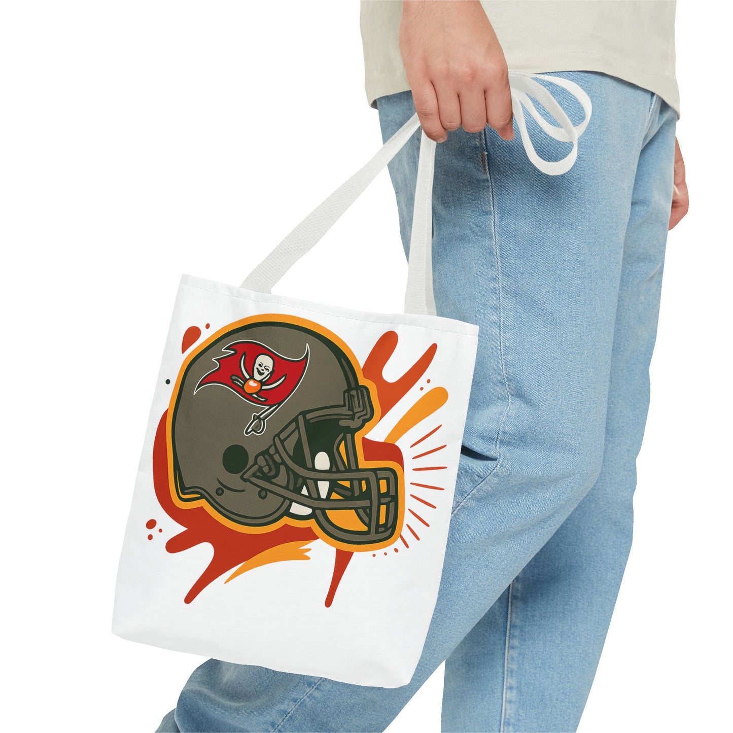 Tote Bag with Bold Football Design, Sports Tote, Game Day Bag, NFL Fan Gift, Personalized Beach Bag, Unique Shopping Tote
