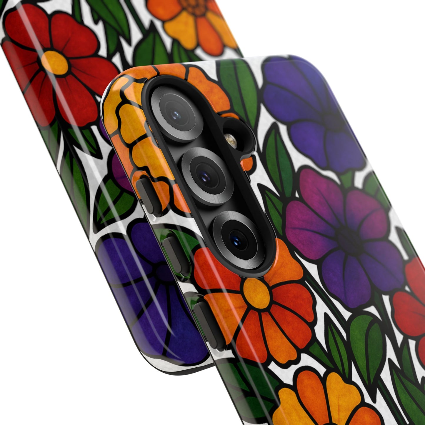 Floral Phone Case, Tough Cases with Colorful Flower Design, Gift for Flower Lovers, Summer Accessories, Trendy Phone Cover
