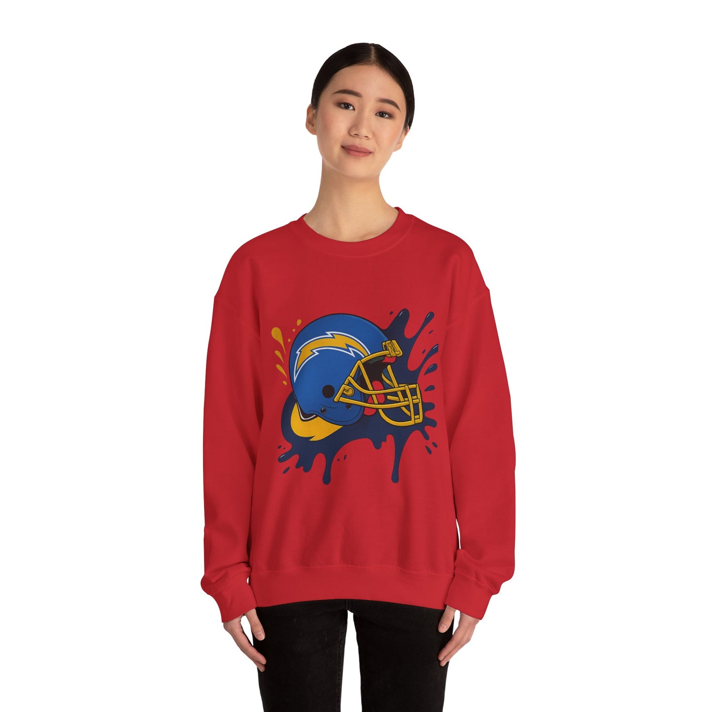 Sporty Splash Crewneck Sweatshirt - Football Lover Gift, Unisex Casual Wear, Game Day Attire, Cozy Sweatshirt, Fall Fashion