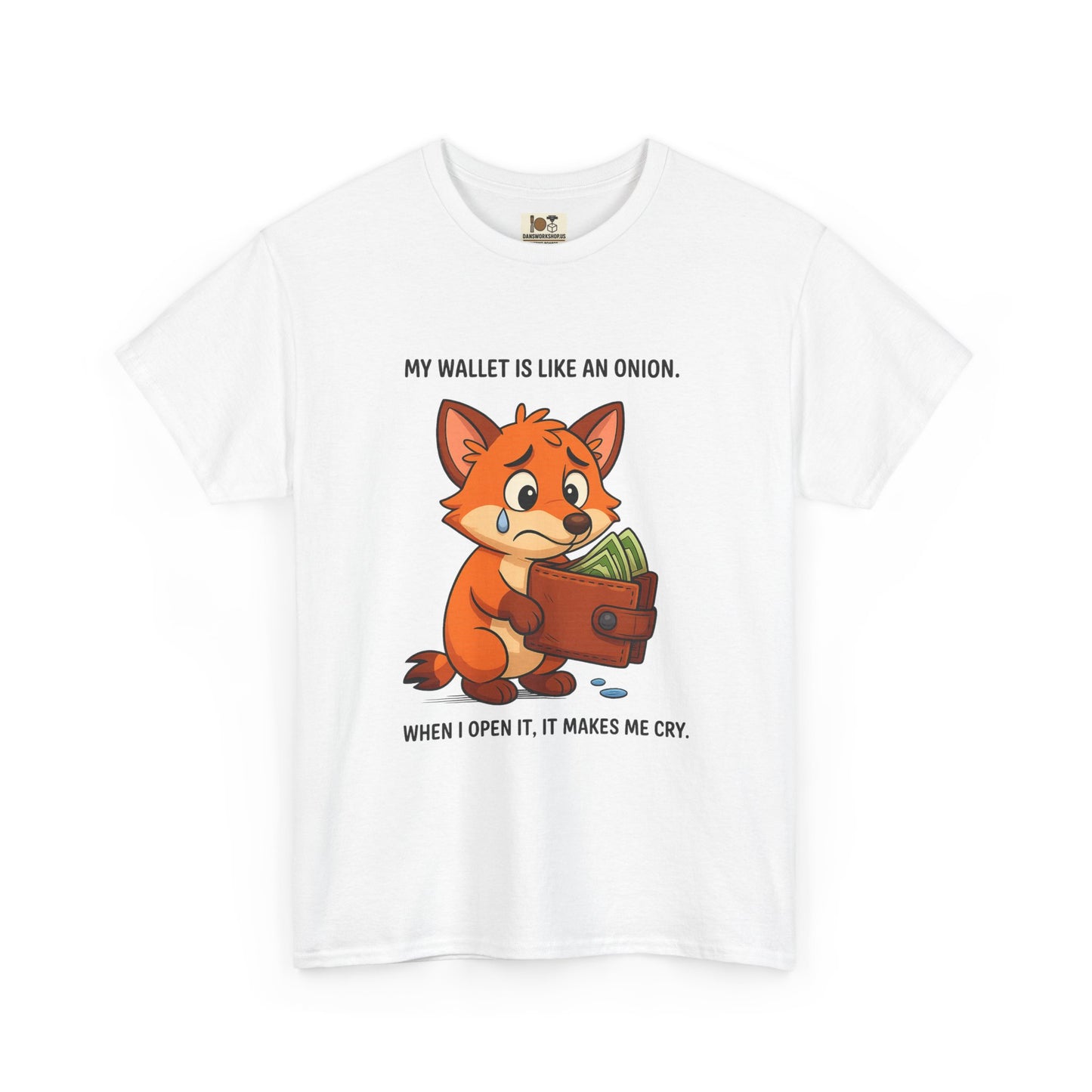 Fun Animal Graphic Tee, Funny Wallet Onion Tee, Cute Fox Shirt, Gift for Animal Lovers, Humorous Cotton T-shirt, Casual Everyday Wear