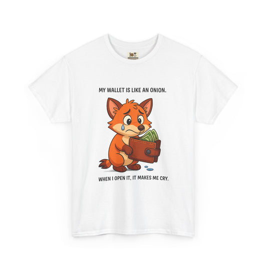 Fun Animal Graphic Tee, Funny Wallet Onion Tee, Cute Fox Shirt, Gift for Animal Lovers, Humorous Cotton T-shirt, Casual Everyday Wear
