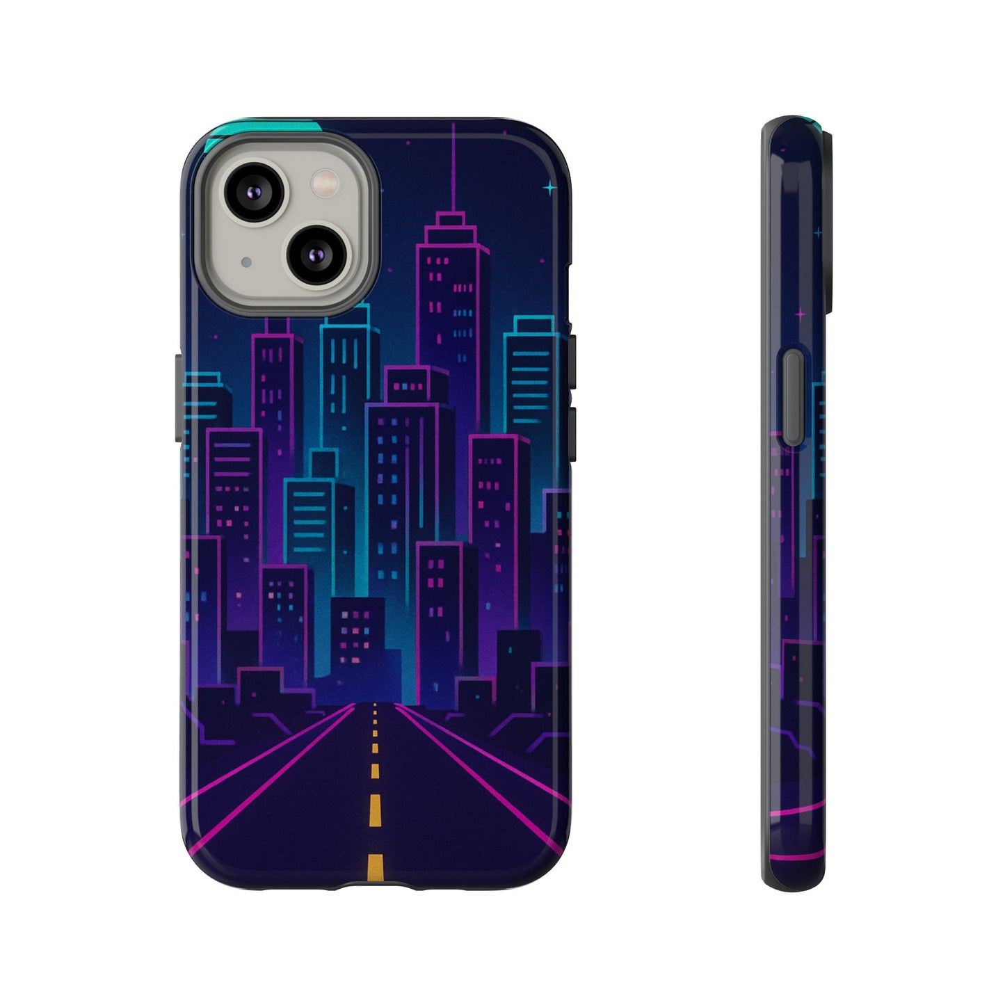 Cityscape Phone Case, Tough Cases, Urban Style, Nighttime Vibe, Phone Cover, Gift for City Lovers, Modern Design