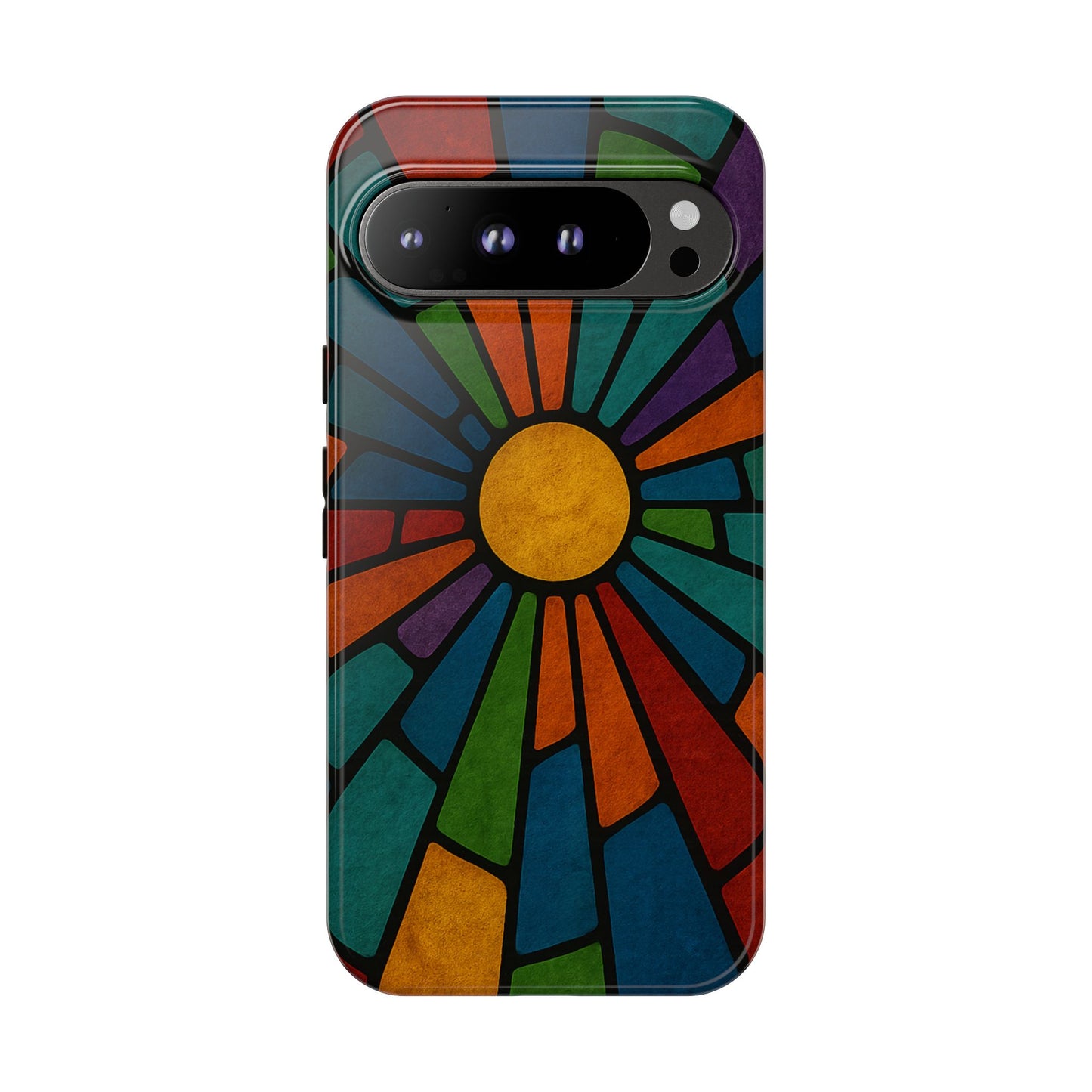 Colorful Stained Glass Phone Case, Tough Cases, Artistic Phone Cover, Vibrant Mobile Accessory, Unique Gift for Art Lovers