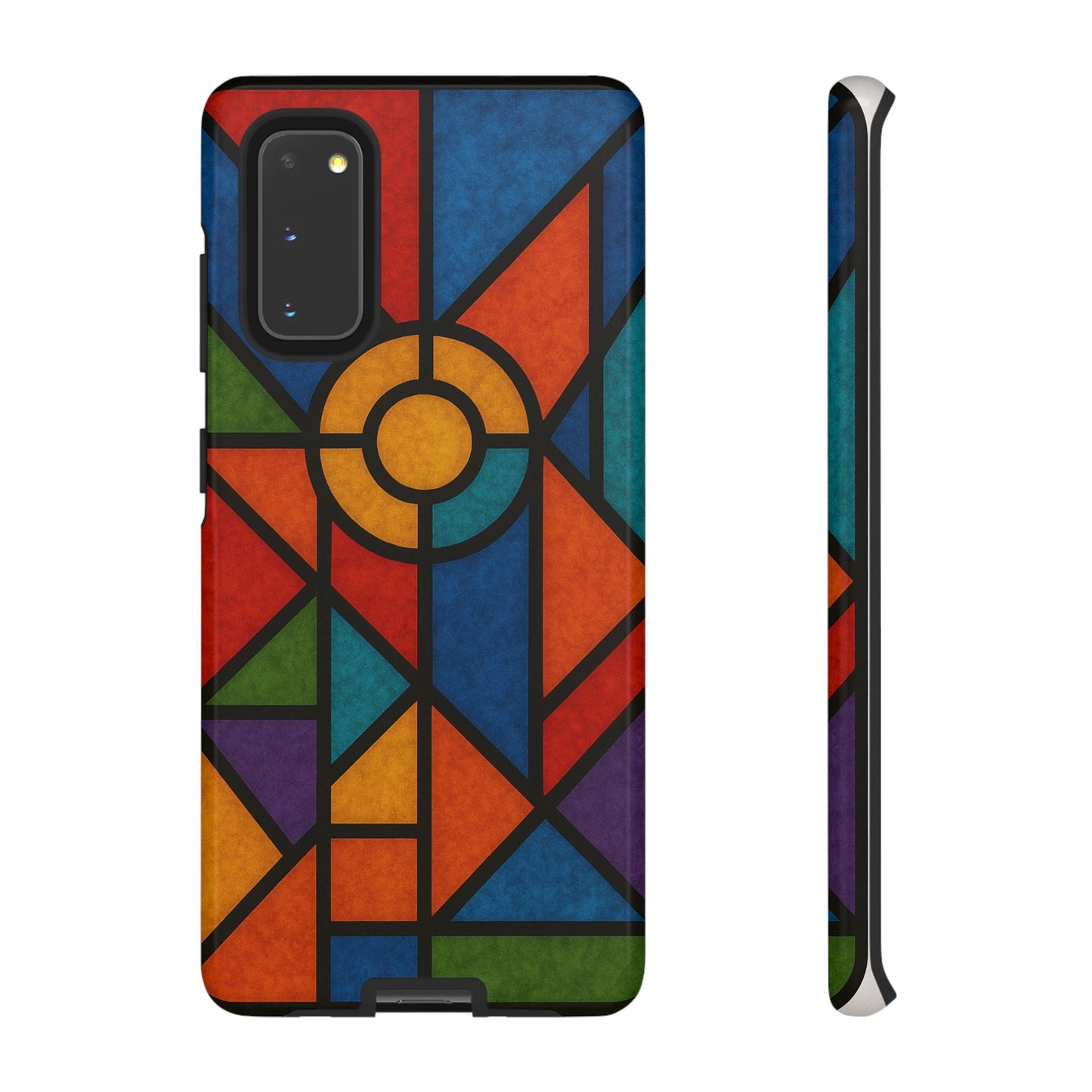 Colorful Stained Glass Phone Case, Artistic Phone Cover, Vibrant Protective Case, Unique Gift for Art Lovers, Stylish Smartphone Accessory