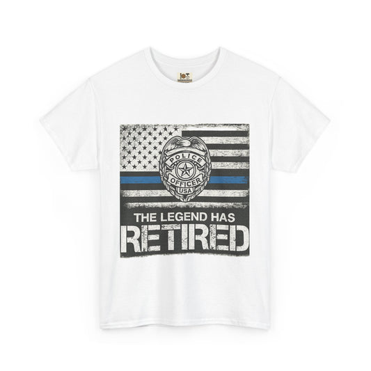 Retired Legend Tee, Police Retirement Gift, Unisex Cotton T-Shirt, Law Enforcement Apparel, Perfect for Retirees