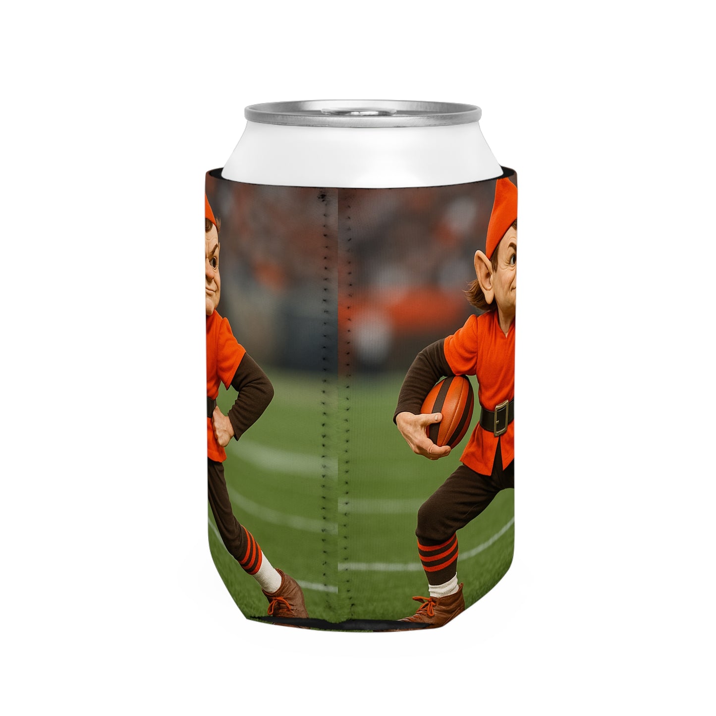 Fun Sports Can Cooler Sleeve, Football Fan Gift, Tailgate Accessory, Beer Can Holder, Game Day Essential