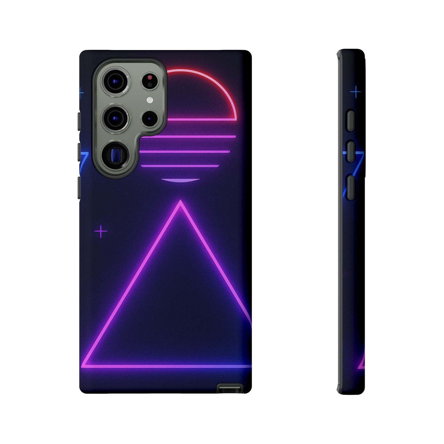Retro Neon Phone Case, Tough Cases for iPhone, 80s Aesthetic Phone Cover, Abstract Neon Design, Gift for Tech Lovers
