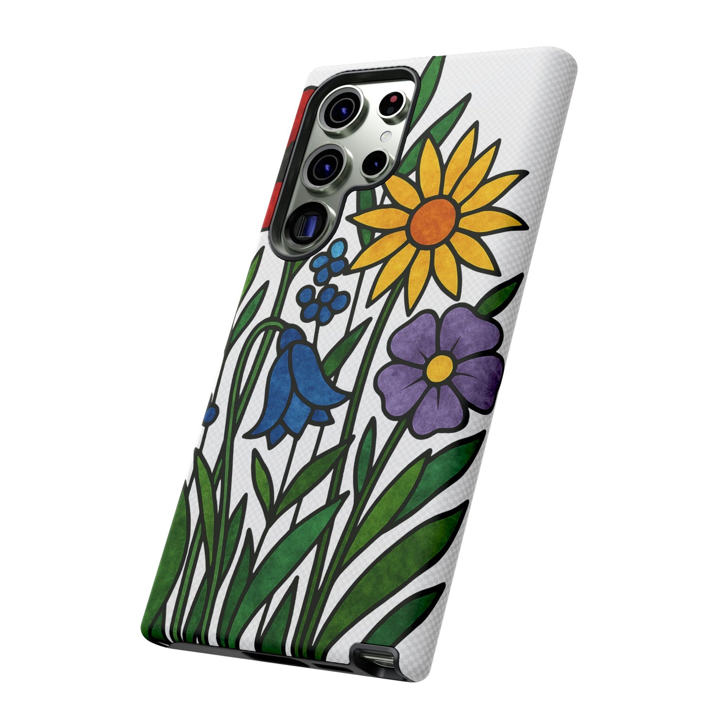 Floral Phone Case, Vibrant Flower Design, Tough Protection, Gift for Nature Lovers, Spring Decor