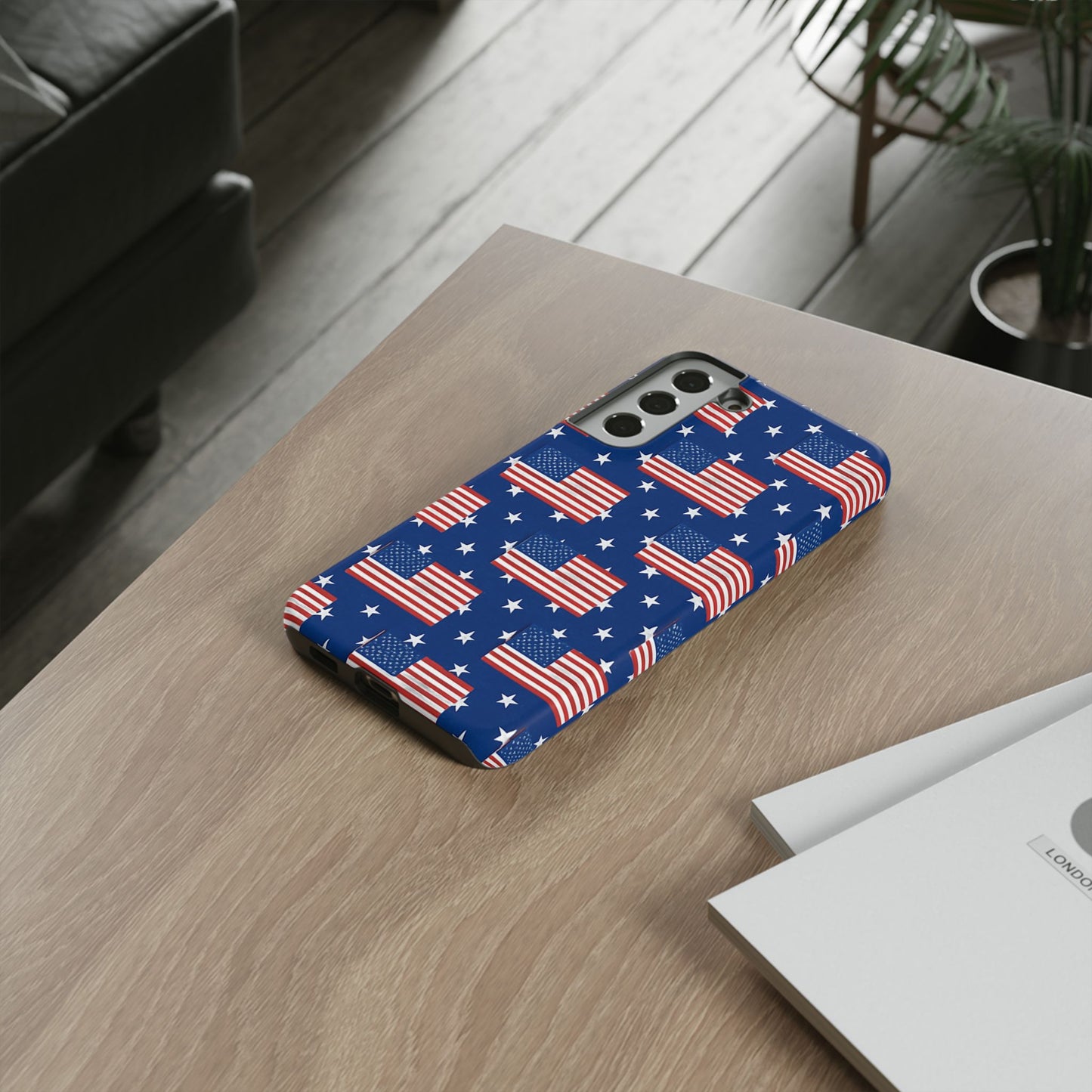Patriotic Phone Case, Independence Day Accessories, American Flag Design, Star-Spangled Cover, Summer BBQ Gift