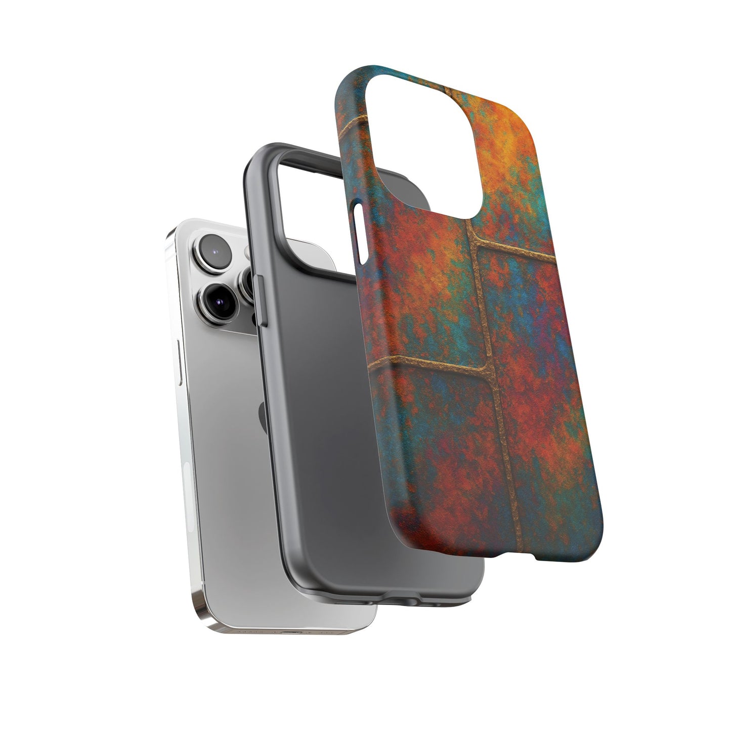 Colorful Textured Phone Case, Vibrant iPhone Cover, Tough Protective Shell, Unique Mobile Accessory, Artisan Phone Protection