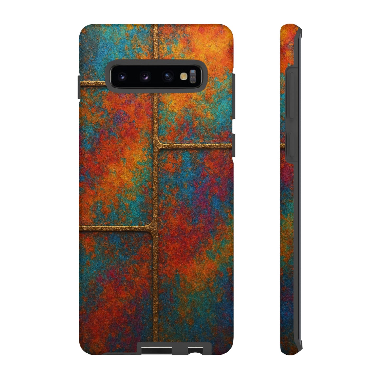 Colorful Textured Phone Case, Vibrant iPhone Cover, Tough Protective Shell, Unique Mobile Accessory, Artisan Phone Protection