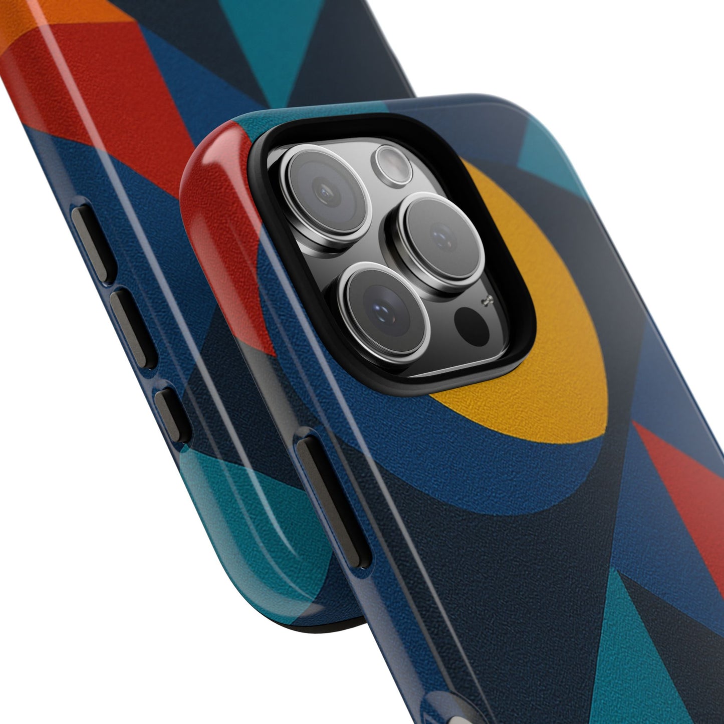 Vibrant Phone Case, Colorful Phone Cover, Geometric Design, Artistic Gift, Trendy Accessory, Vibrant Colors, Unique Design