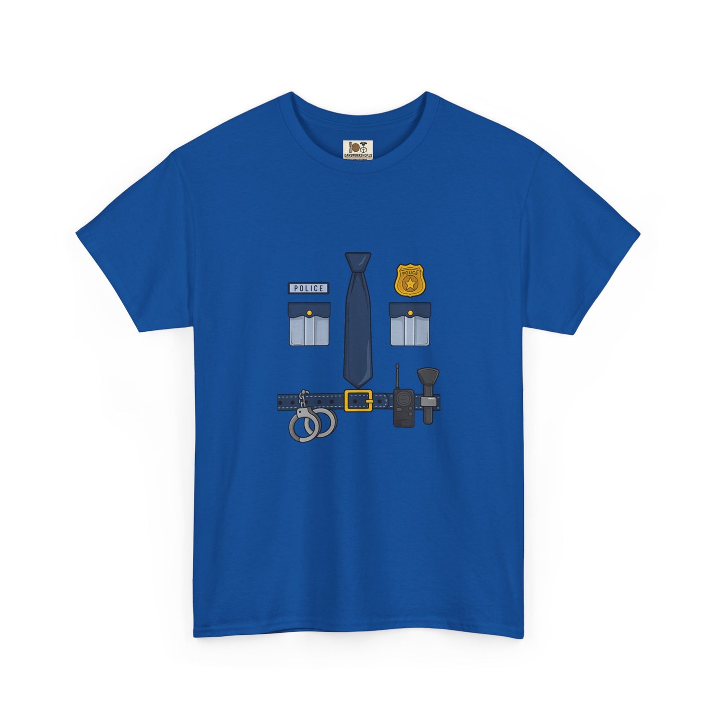 Police Officer Badge Tee, Unisex Heavy Cotton Tee, Funny Police Shirt, Law Enforcement Gift, Casual Wear, Police Appreciation