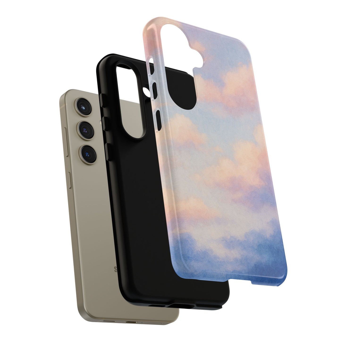 Sky Blue Cloud Phone Case, Tough Phone Cover, Aesthetic Cell Phone Accessory, Gift for Teen, Trendy Tech Protection