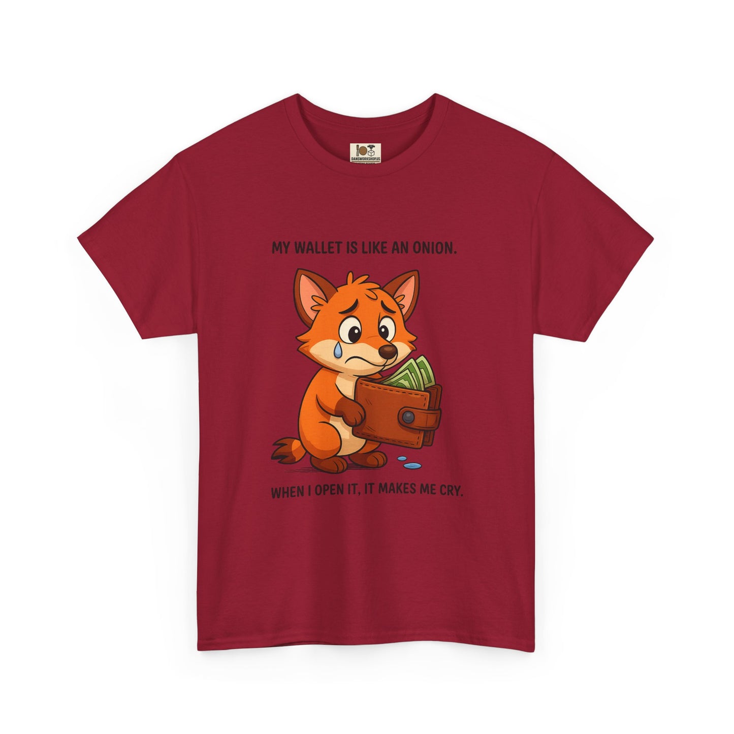 Fun Animal Graphic Tee, Funny Wallet Onion Tee, Cute Fox Shirt, Gift for Animal Lovers, Humorous Cotton T-shirt, Casual Everyday Wear