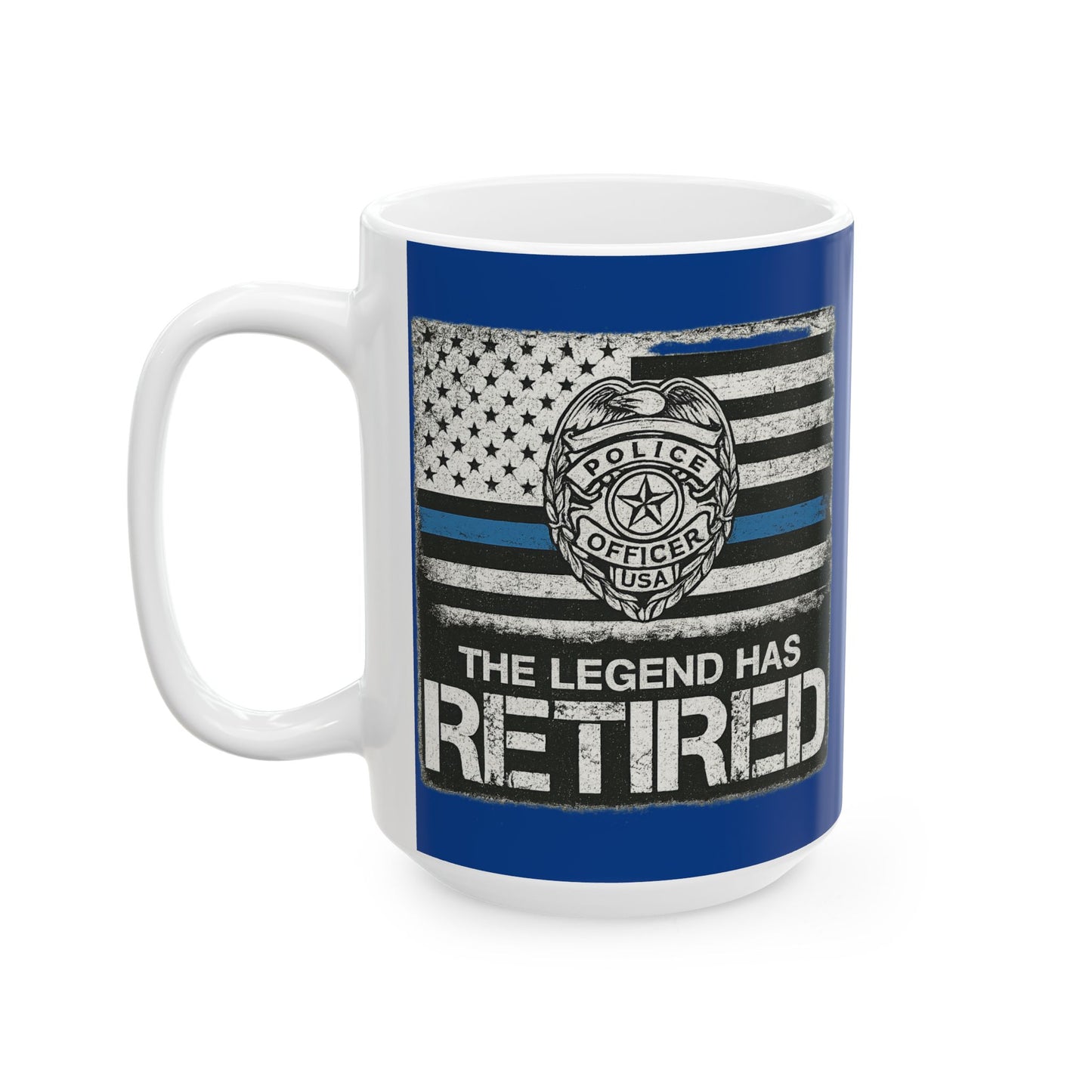Thin Blue Line Ceramic Mug - Support Law Enforcement, Police Officer Gift, Blue Lives Matter, Patriotic Coffee Cup, Memorial Tribute