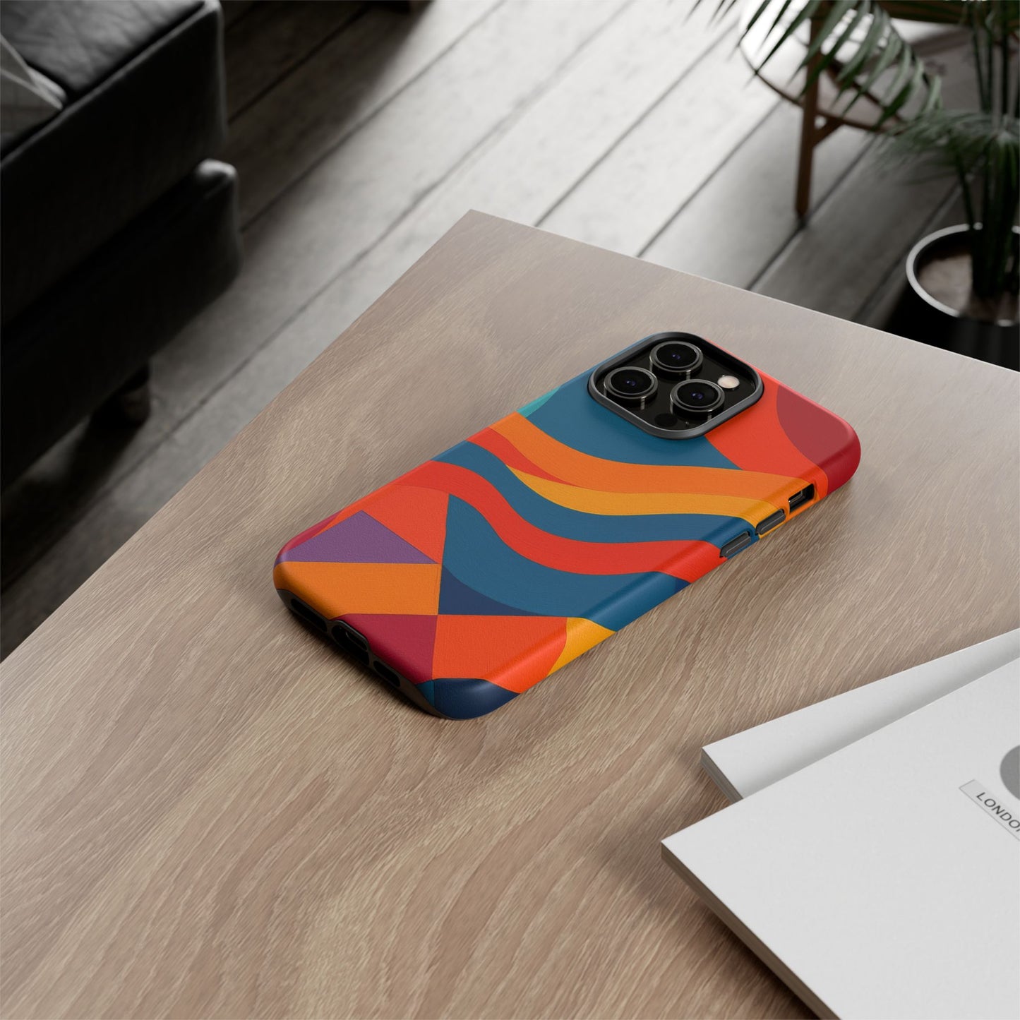 Vibrant Phone Case, Abstract Design Cover, Tough Cases for All Occasions, Stylish Gift for Tech Lovers, Modern Phone Accessories